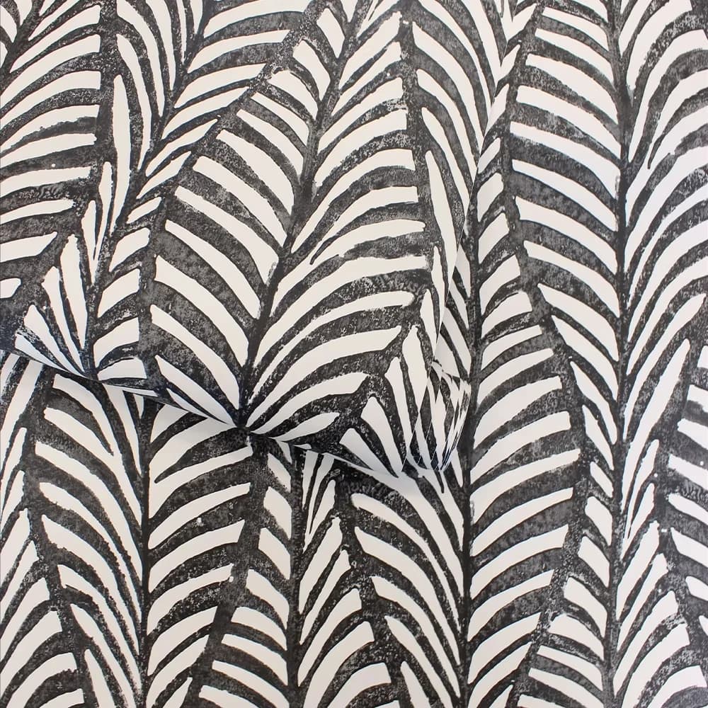 Essential Wallpaper with Easy To Clean, Adjustable, Washable - Black Jade Vinyl Model DF80C3