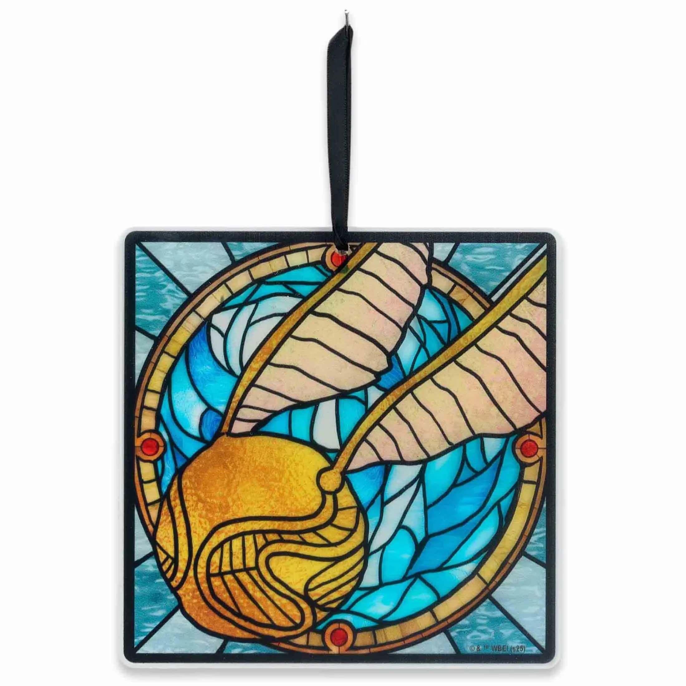 Compact Wallpaper Wall Decals Wall Covering with Golden Snitch Die Cut Acrylic Décor 6" - Gold Acrylic Model C5A889
