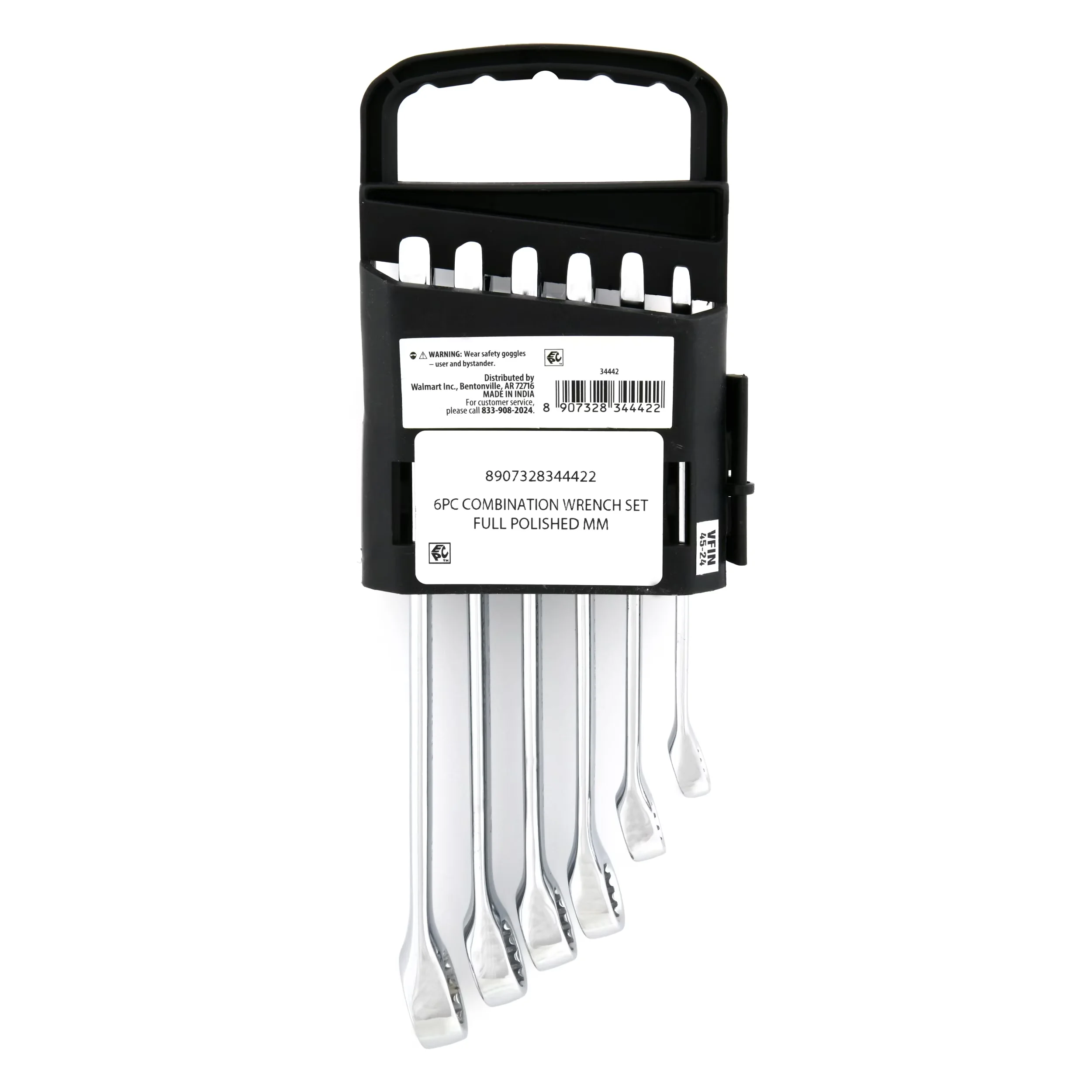 Hand Tool Set Durable with Precision Machined, 6-Piece Metric Combination Wrench, Mirror Polished - Metric Model 0AEE81