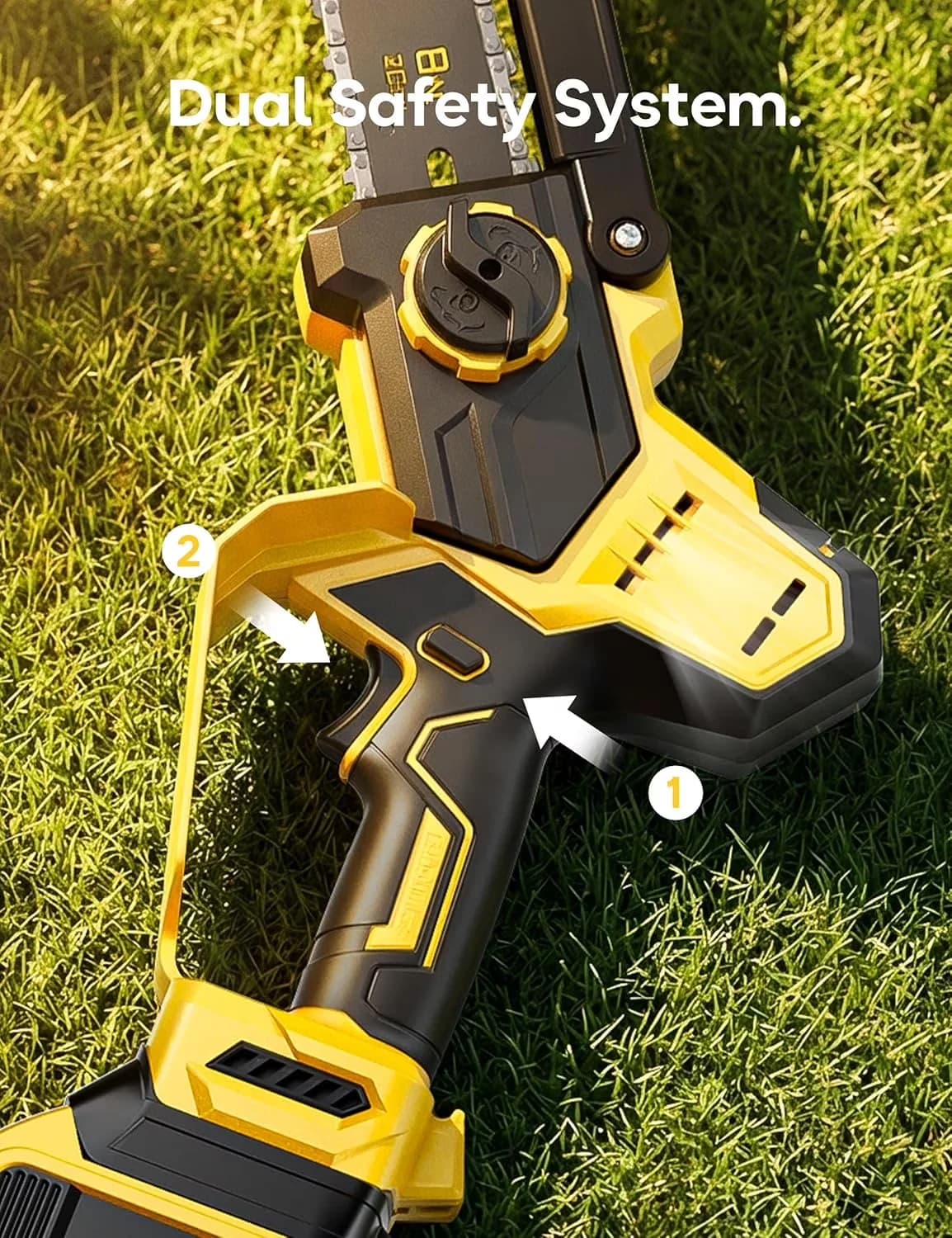 Essential Chainsaw with Battery, 20V, Automatic Chain Oiler - Black - Satisfaction Guaranteed Model C6CA2C