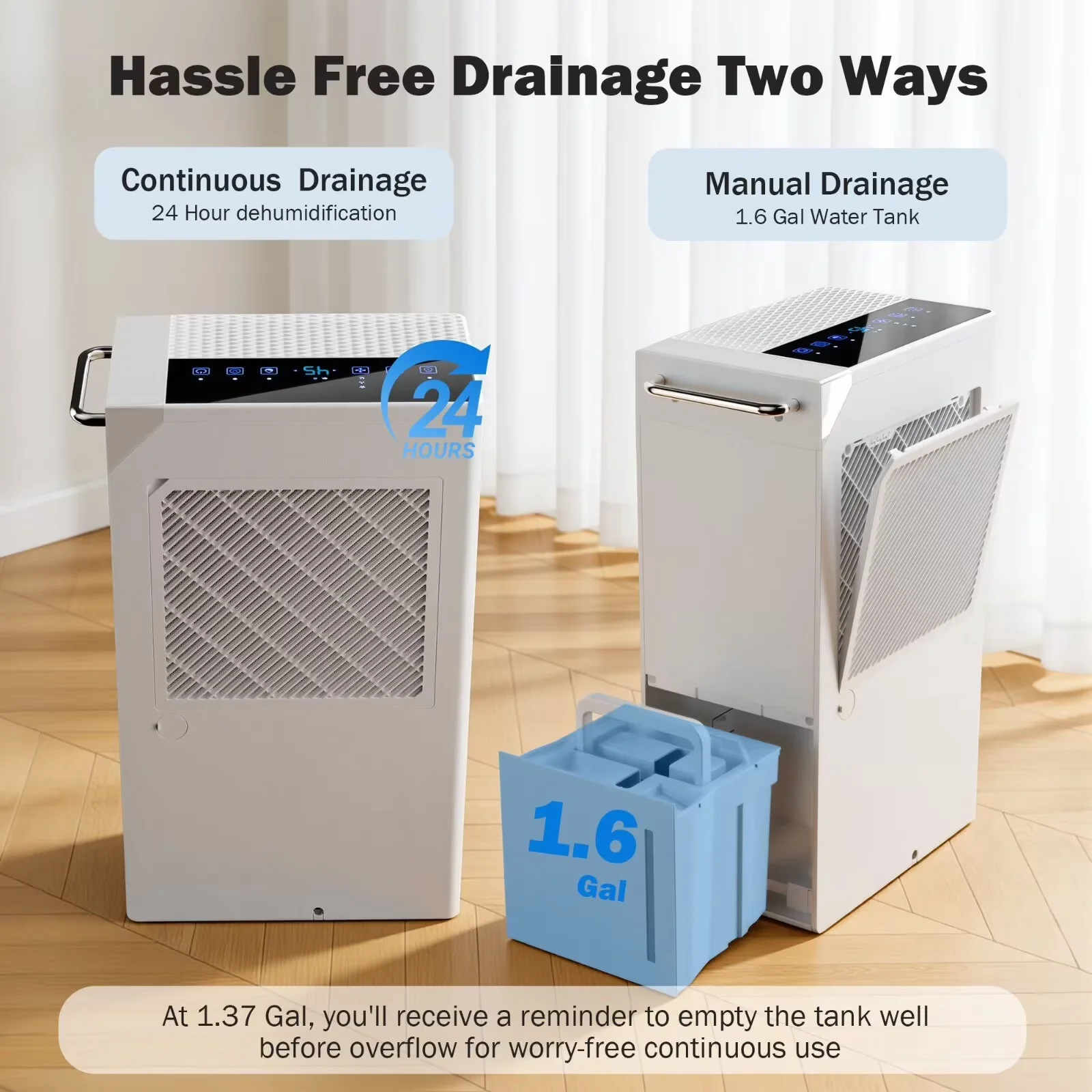 Stylish Dehumidifier with Variable Speed - Black Basement - Premium Collection Model DBCC65