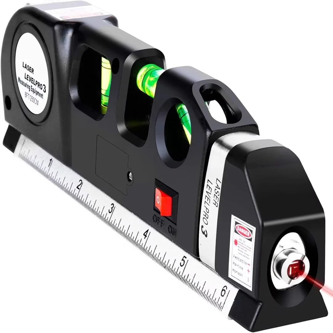 Innovative Measuring Layout with Durable, Laser Level Tool, Self-Leveling Cross Line Wall Mount - Acrylonitrile Butadiene Styrene Model 47679E