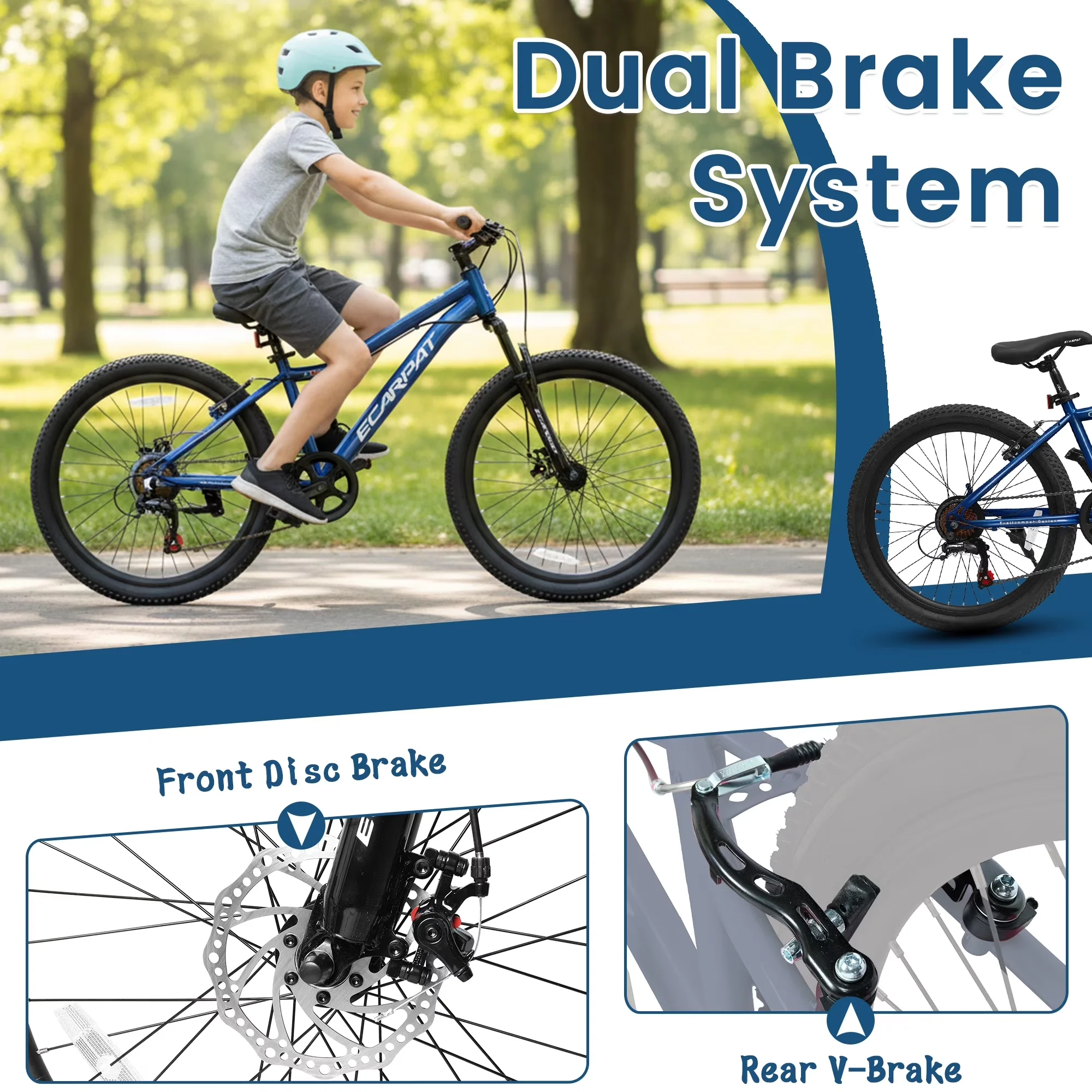 Innovative Kids Bike with Lightweight, Suspension Type: Front Suspension - Blue Model 882F99