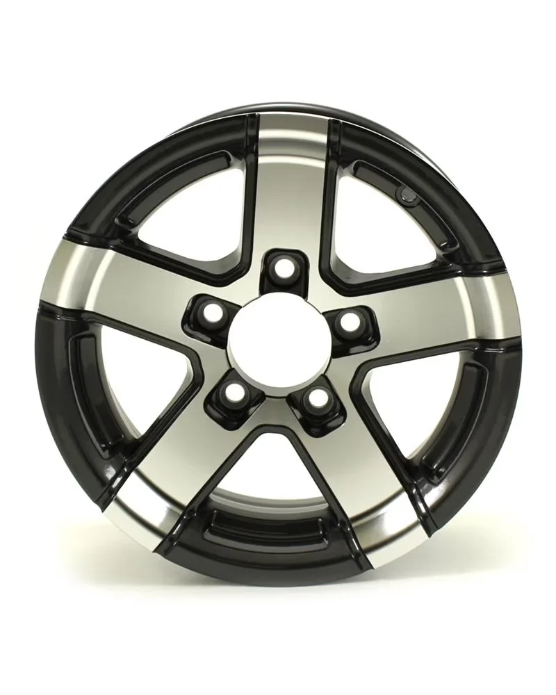 Sleek Wheels And Rim with Gray Accent, 5-Lug on 4.5" - Silver Aluminum Model 661FB3