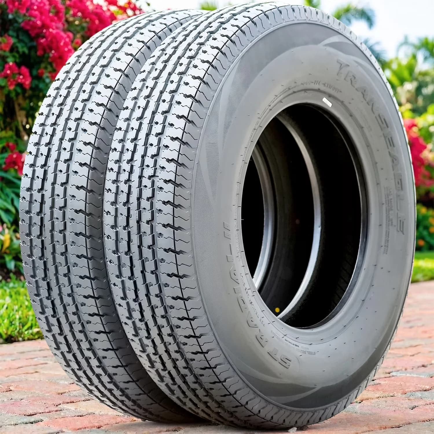 Trailer Tire Stylish with Wet Or Dry, All-Weather, Low Maintenance - ST175 Model 9D84F4