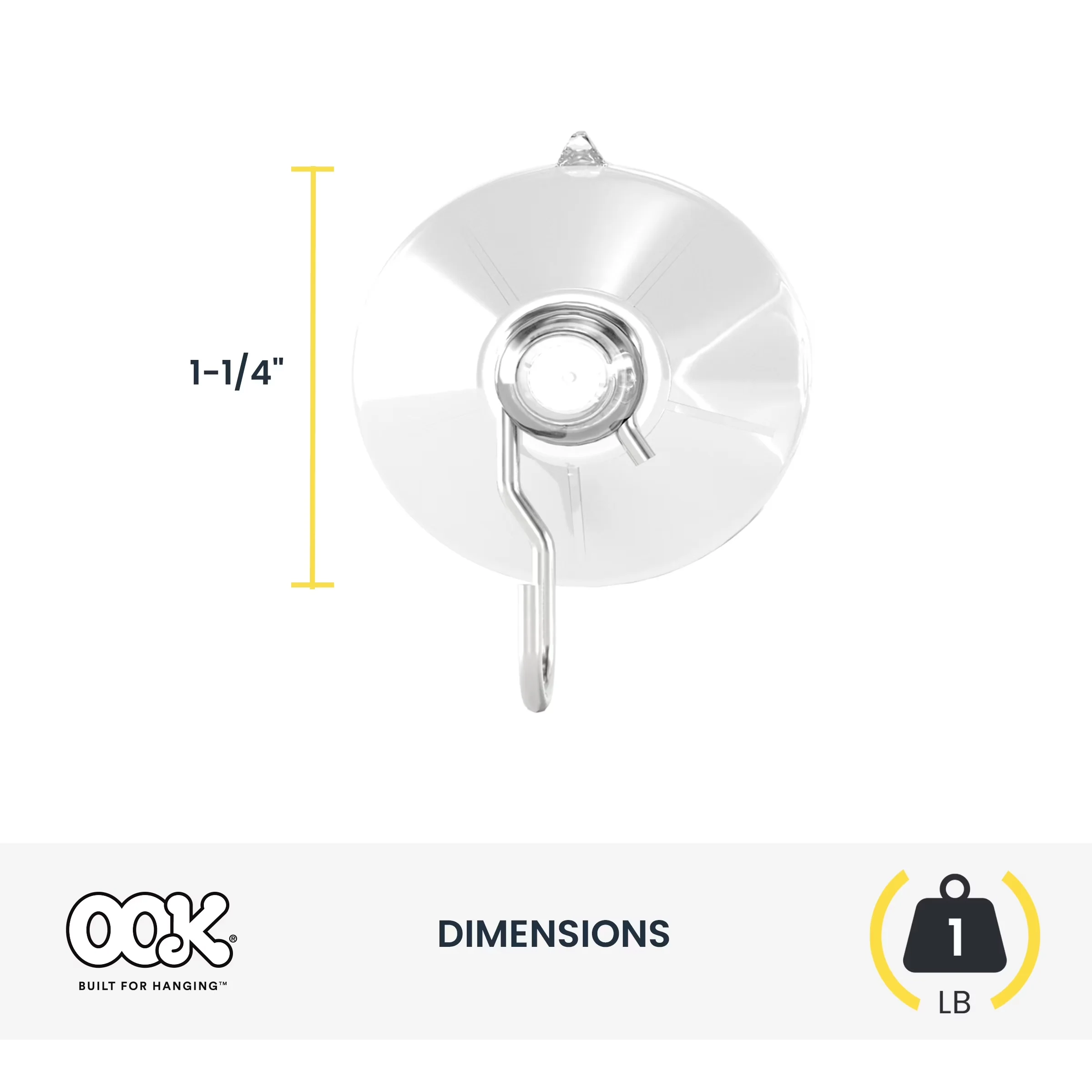 Quality Damage-Free Hanging with 6 pack, PVC, Clear - Plastic Clear - Essential Collection Model 6AF163