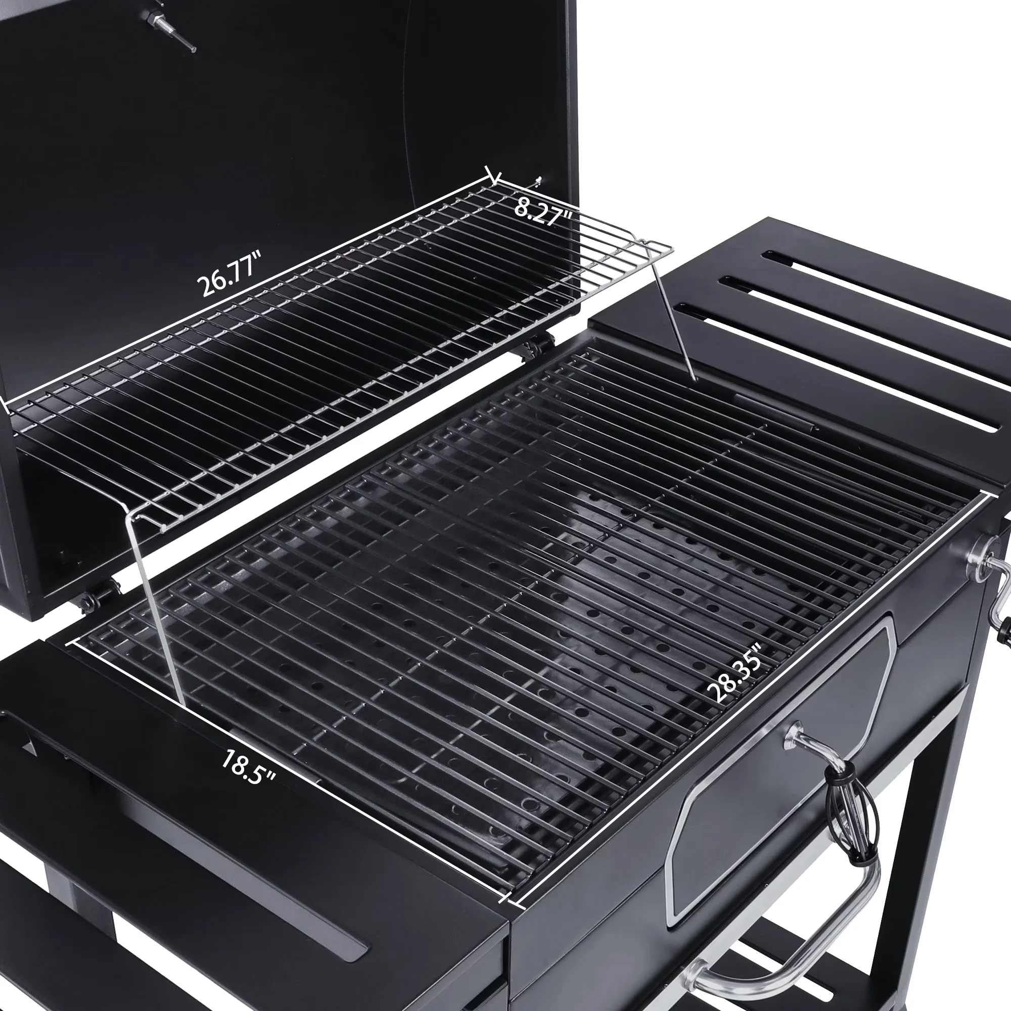 Charcoal Grill Premium with Black, Deluxe 30-Inch, Cover - Black Steel Model FA5A36