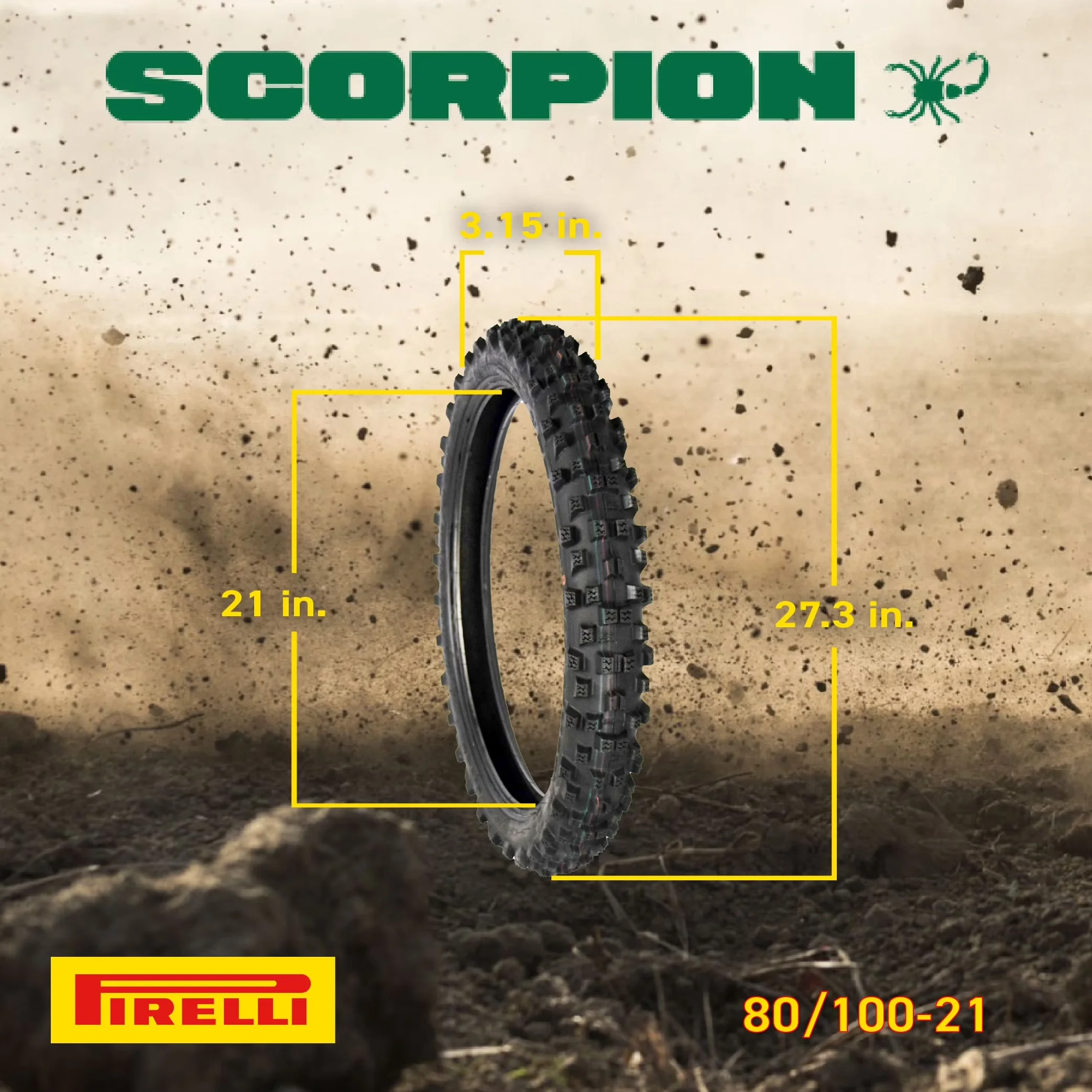 Motorcycle Tire Sleek - 100-21 for Multiple Applications Model EE257E