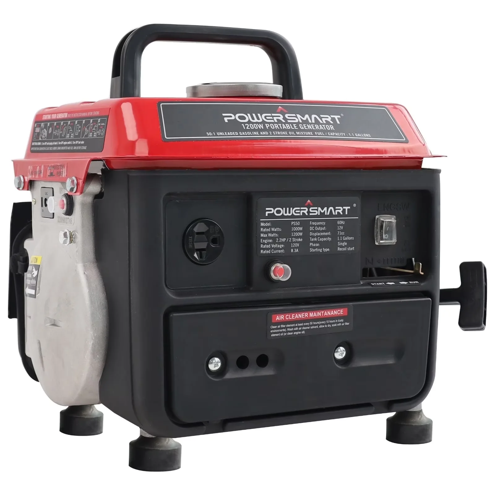 Reliable Generator with 1200W, Low Oil Shutdown, Material: Plastic - PS50 Model FB6C8B