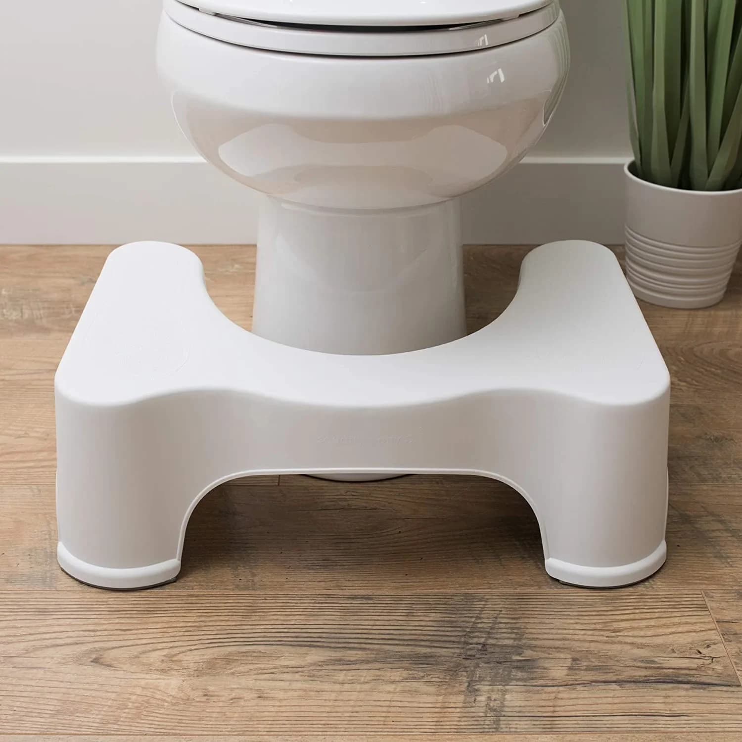 Durable Ladders And Step Stool with 7 inch, Anti-Slip, The Original Bathroom Toilet - Plastic White Model C8CCA7