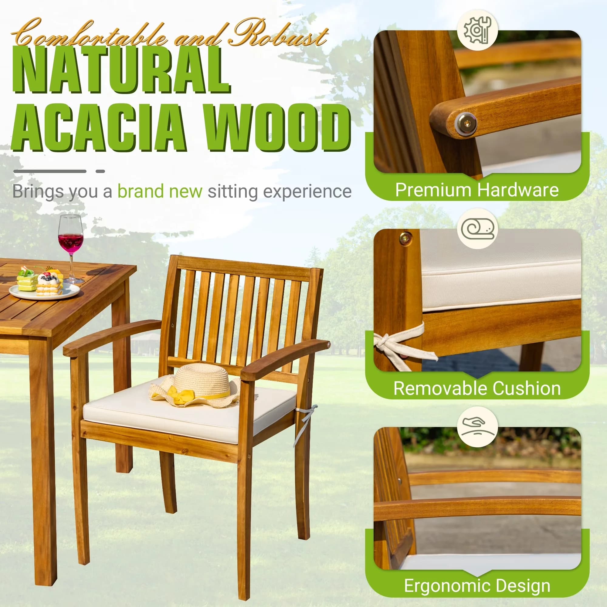 Patio Conversation Set Classic with Modern, Burlywood, Assembly Required - Model 9FA2F0
