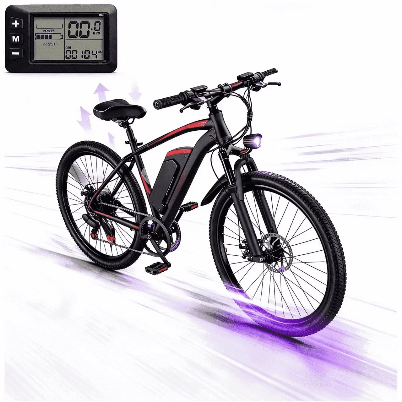 Durable Electric Bike with Battery, 500W, 36V - Black - Built to Last Model 4C8E8D