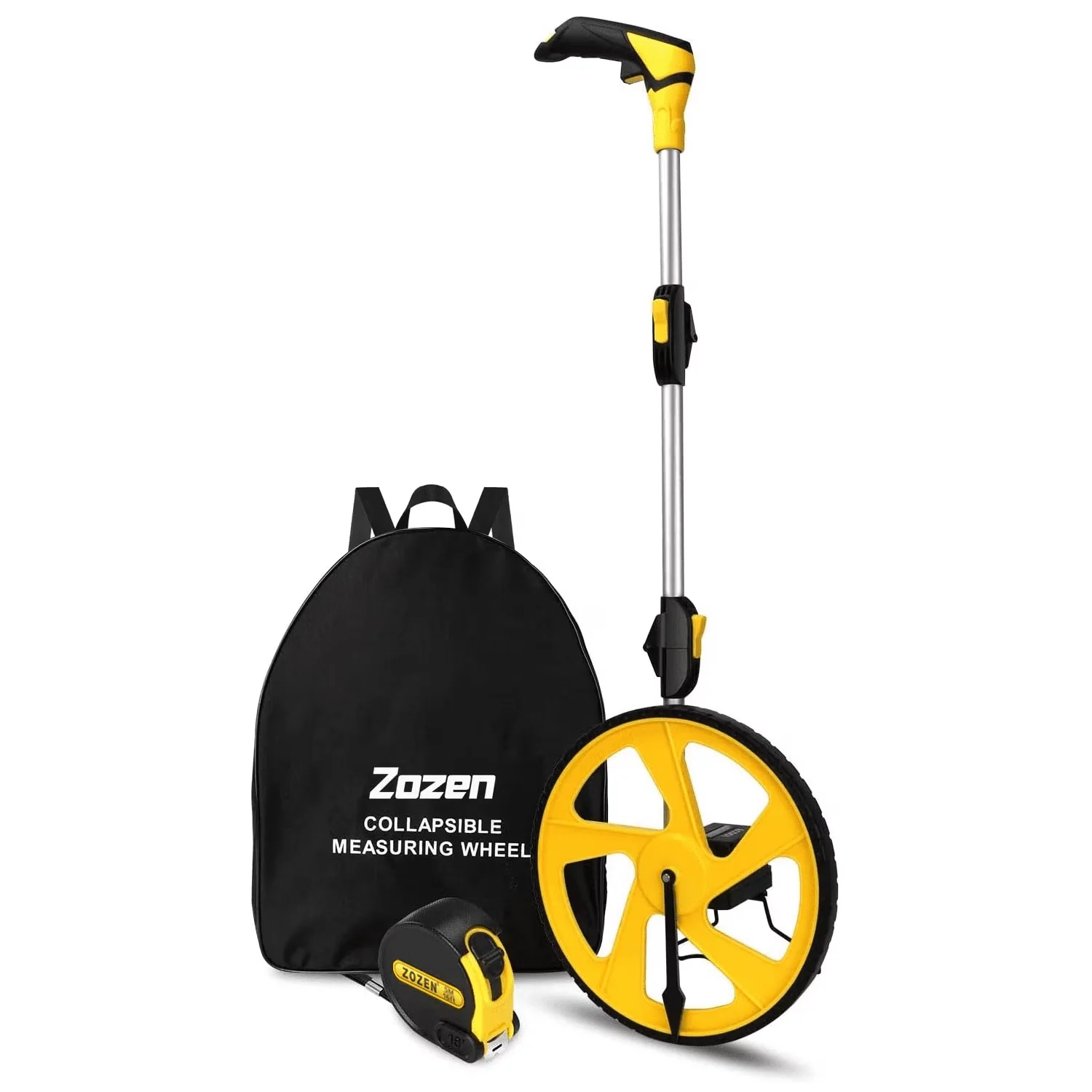 Innovative Measuring Layout with Lightweight, 0-9999.11 Ft Measure Wheel - Abs Yellow Model 9FEA13