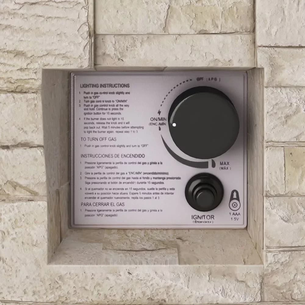 Classic Outdoor Heating with Adjustable Flame, Weatherproof - Light Brown Magnesium Oxide (Frame) Model 699790