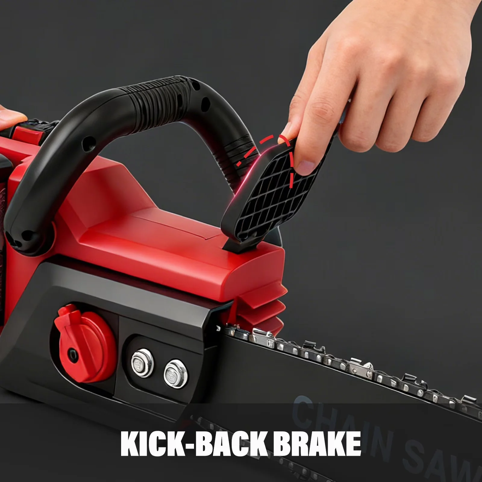 Efficient Chainsaw with Battery, Automatic Chain Oiler, Charging Time: 2-3 hours - Black Model A893B8