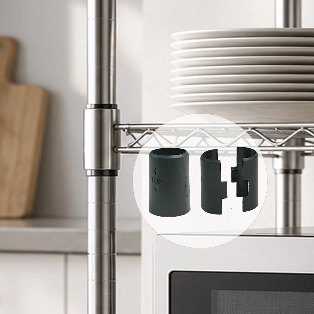 Compact Fastener with 50Pack Wire Shelving Shelf Lock Clips, Material: Durable ABS plastic, Main Color: Matte Black - Abs Black Model FF2D96