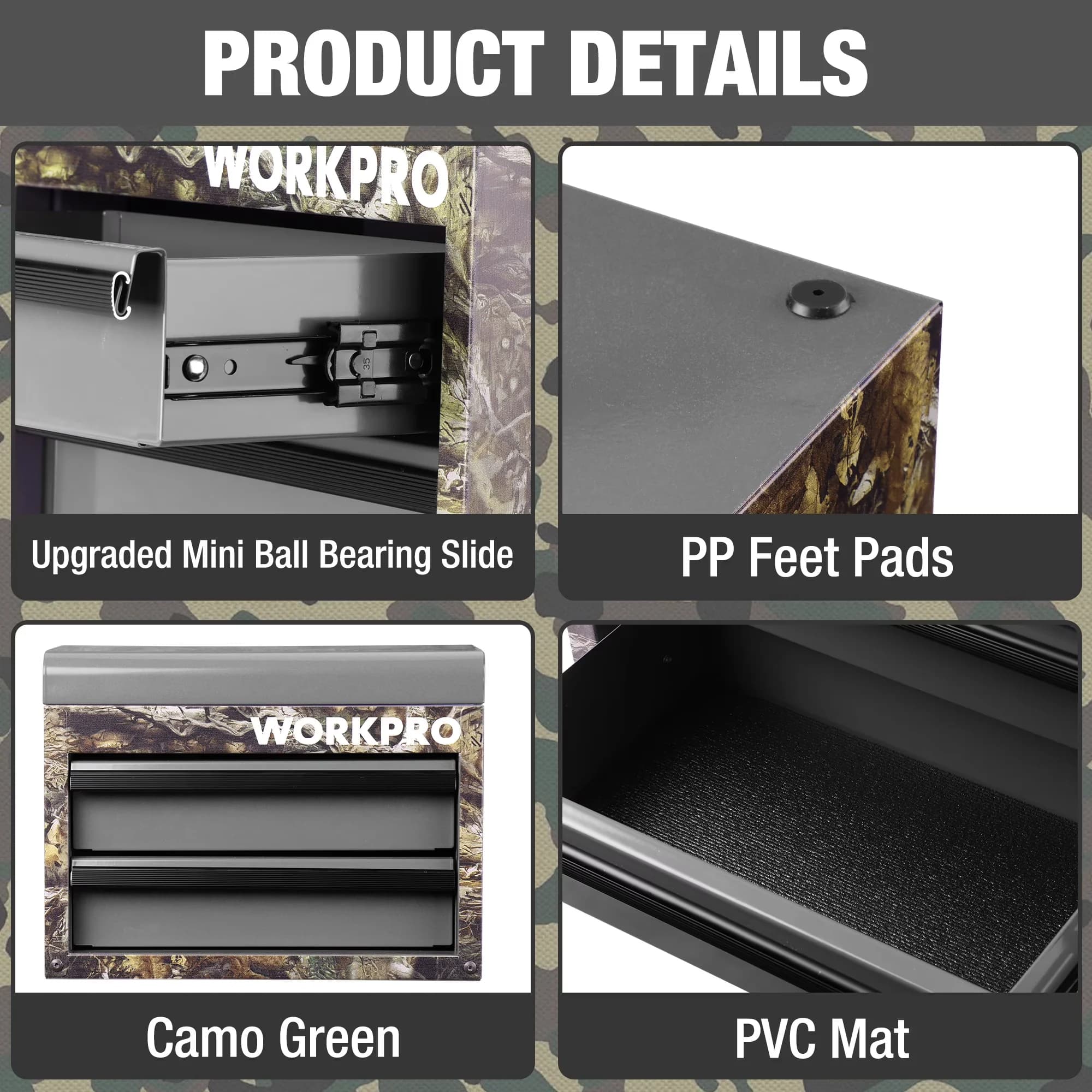 Sleek Toolstorage with Heavy-Duty, Storage, Compact Design - Green Metal Model D78066