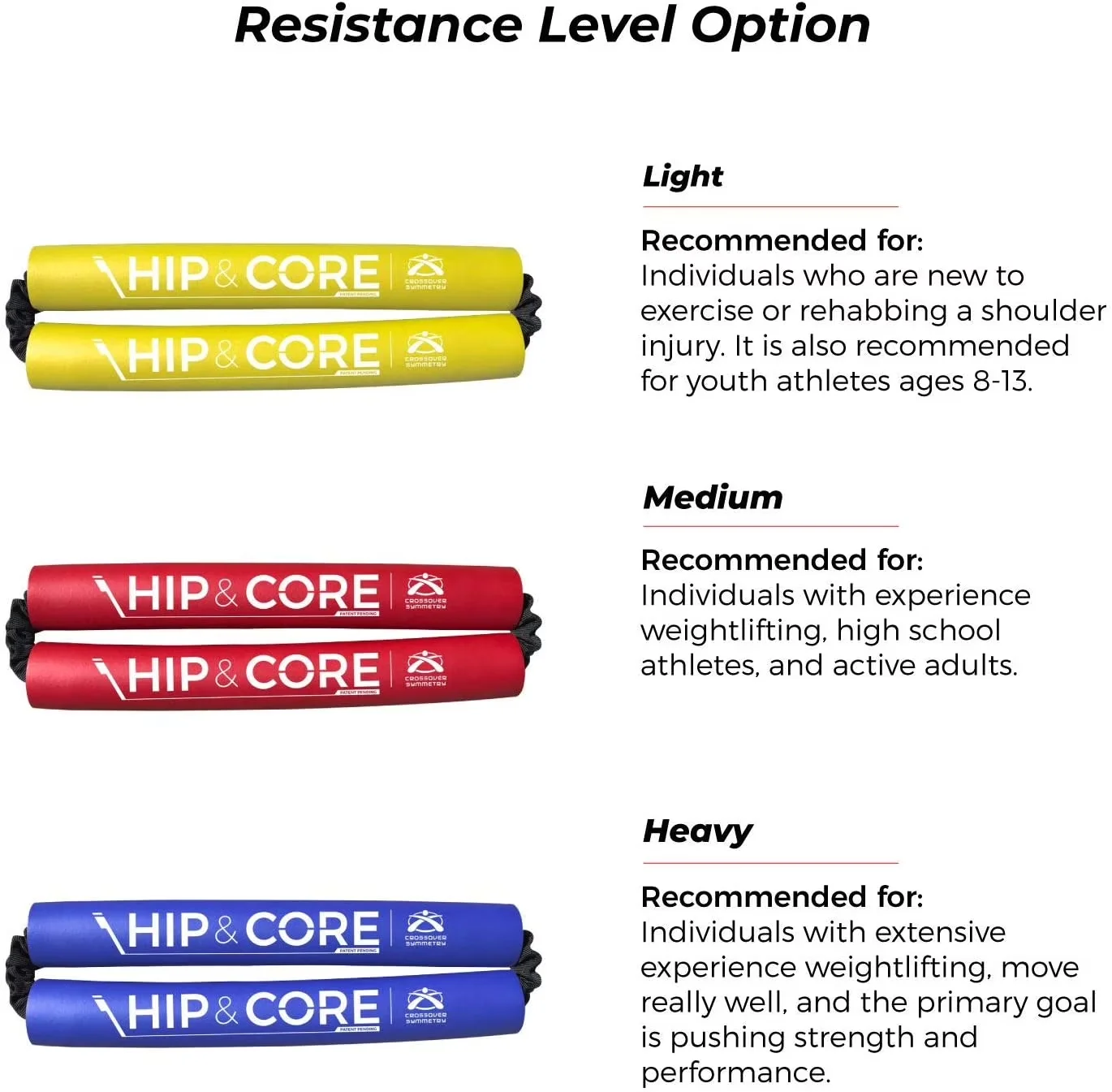 Modern Home Gym Accessory with Hip & Core System, Online Exercise Guide 2-Piece, Blue Loop Resistance Bands - Nylon Blue Model E3C555