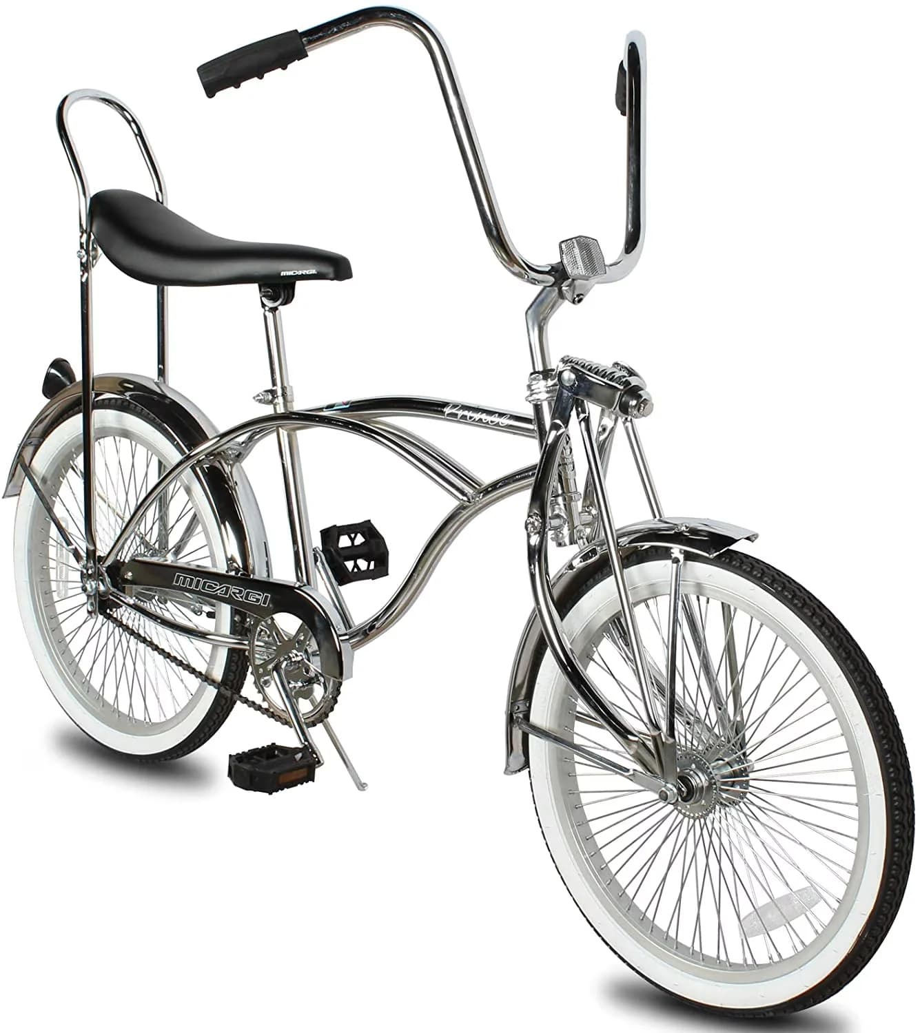 Innovative Cruiser Bike with 20" Lowrider-Chrome - Silver PRINCE - Modern Design Model 87CD80