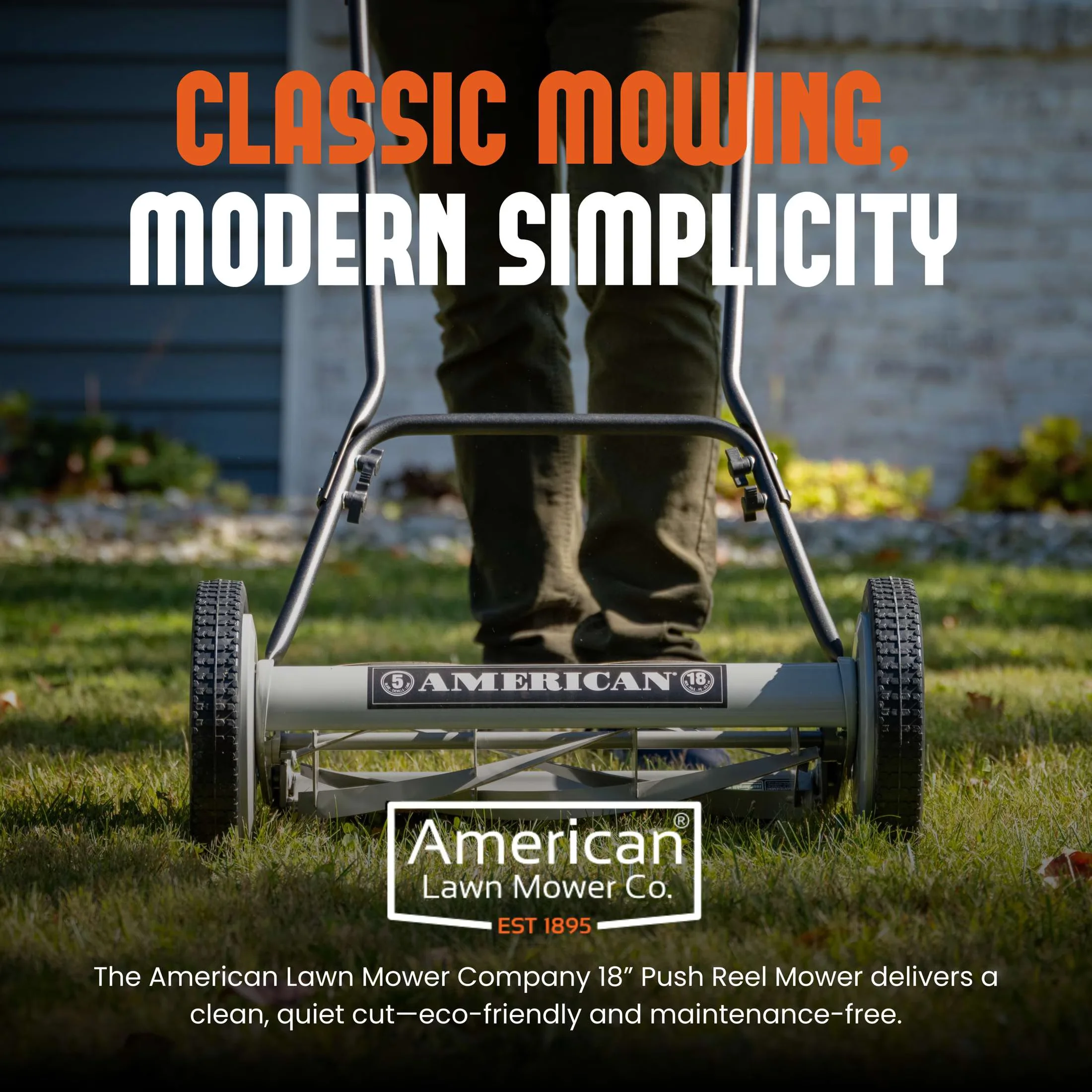 Push Mower Stylish with Adjustable - Blue 1815-18 for Everyday Use Model 99A285