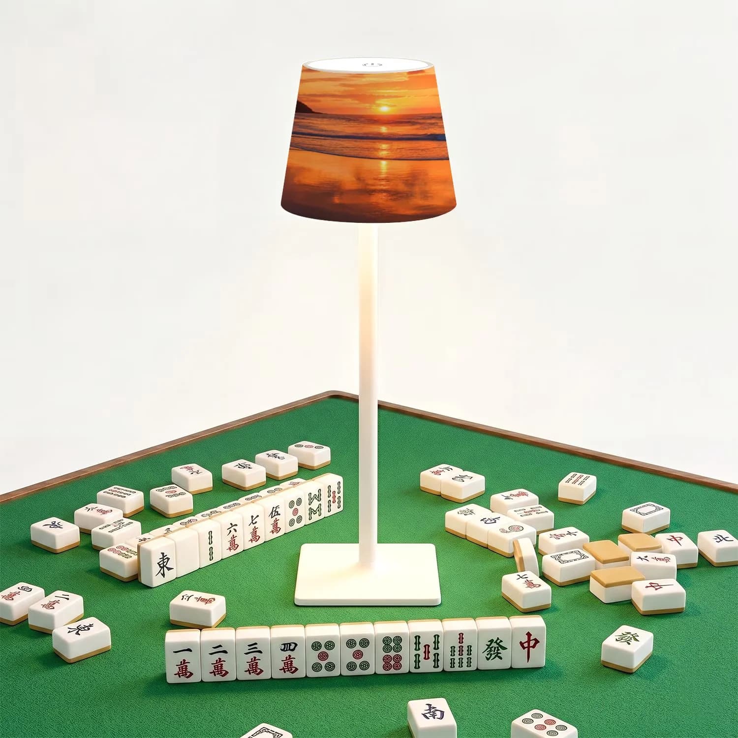 Premium Lamp Set with LED, Art Deco, Dimmable - Metal Multicolor Mahjong Model B65128