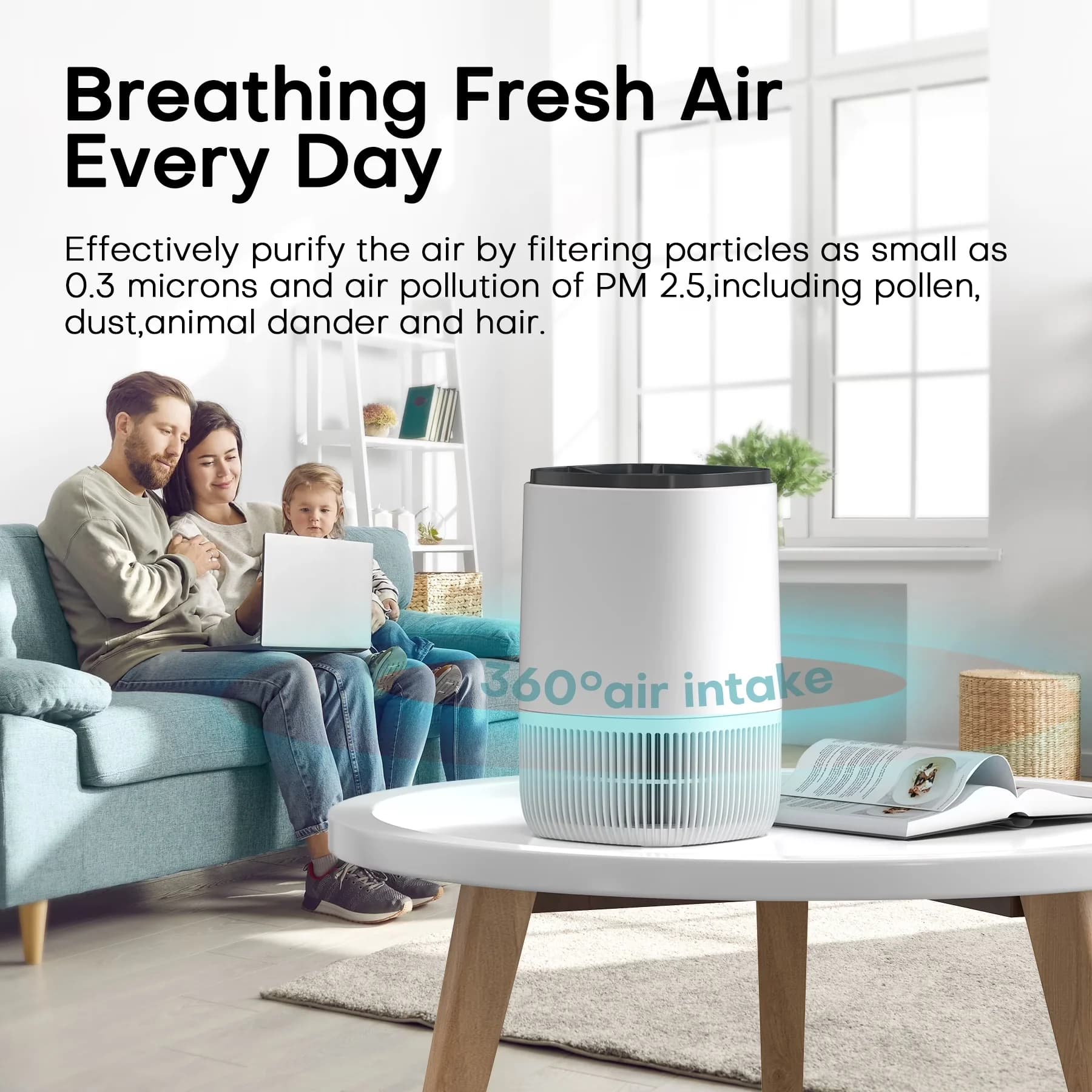 Air Purifier Stylish with Filter Change Indicator, Search on Walmart.com: for Home, Bedroom - Model 36DFDA