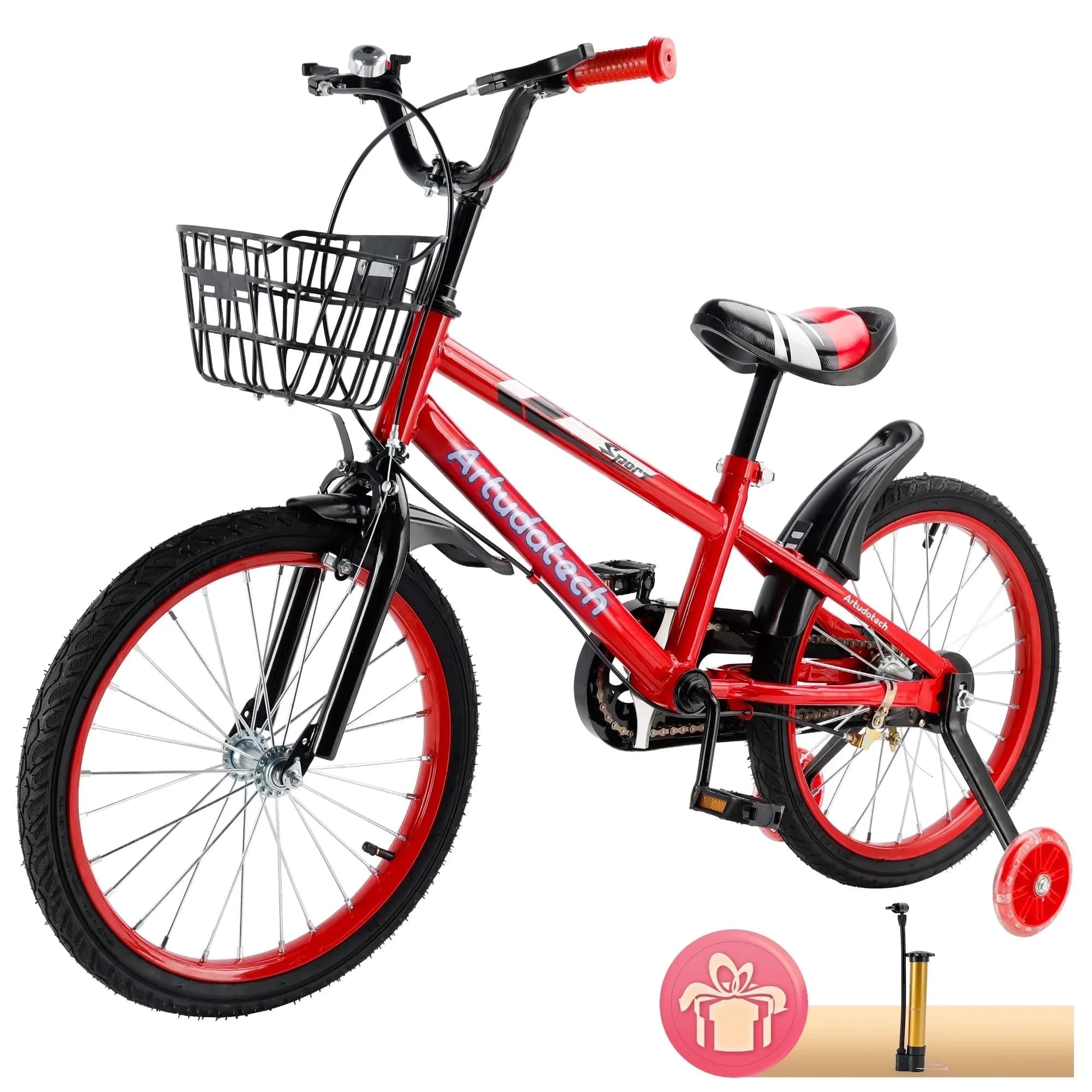 Durable Kids Bike with Adjustable Handlebar Height, Adjustable Seat Height - Red Model 4029B9