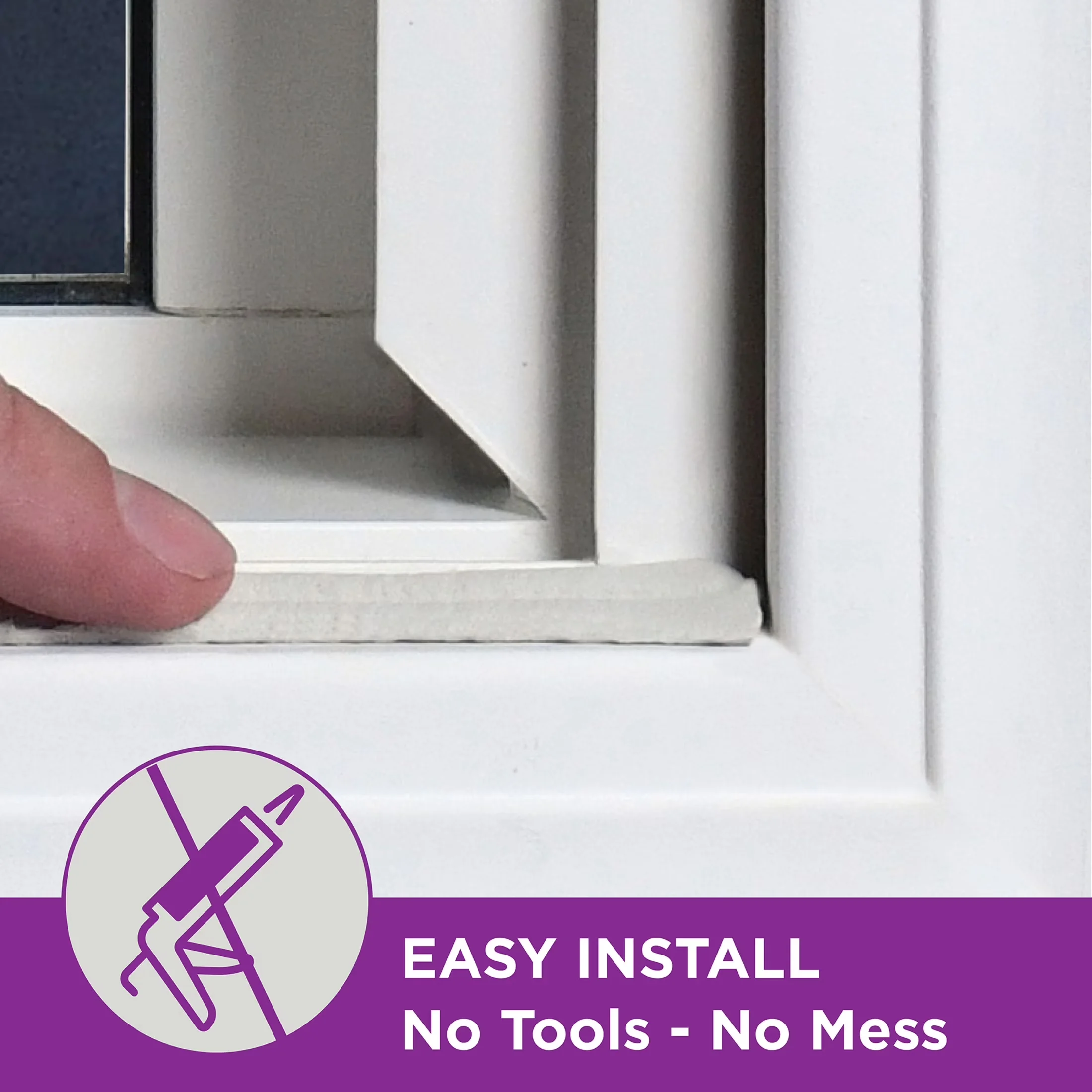 Essential Building Material with Easy Installation, White color, Seals cracks around window panes - White Caulking Model AD4F74