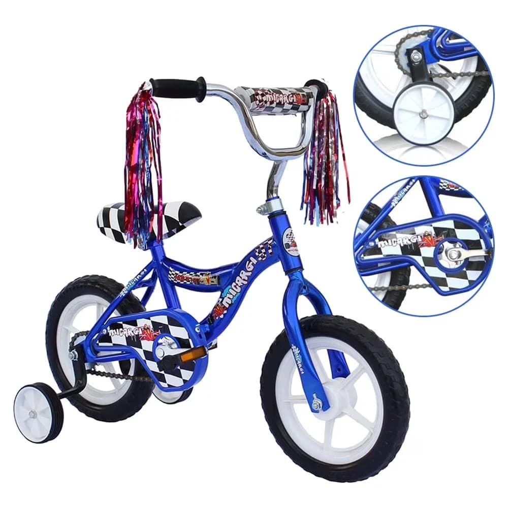 Stylish Kids Bike with Adjustable Seat Height, 12 In. - Blue 2-4 - Reliable Performance Model 0F8828