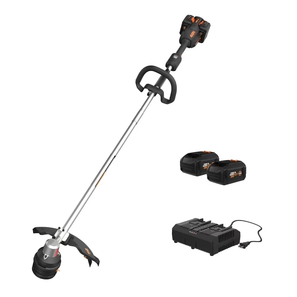 Sleek String Trimmer with Battery, 40V - Black WG185 - Reliable Performance Model A8BA40