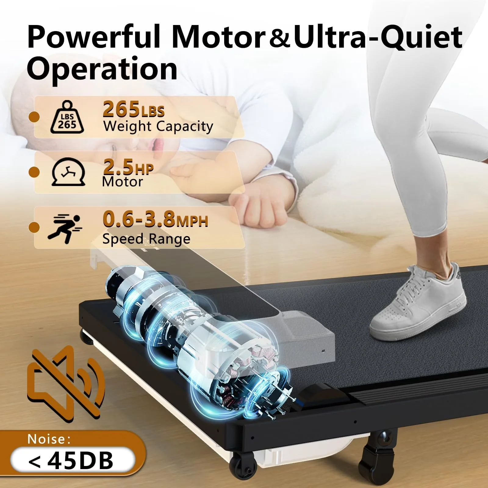 Efficient Home Gym with Has Wheels, Adjustable, Compact - Plastic, Stainless Steel White for Home Office Model 7EDD28