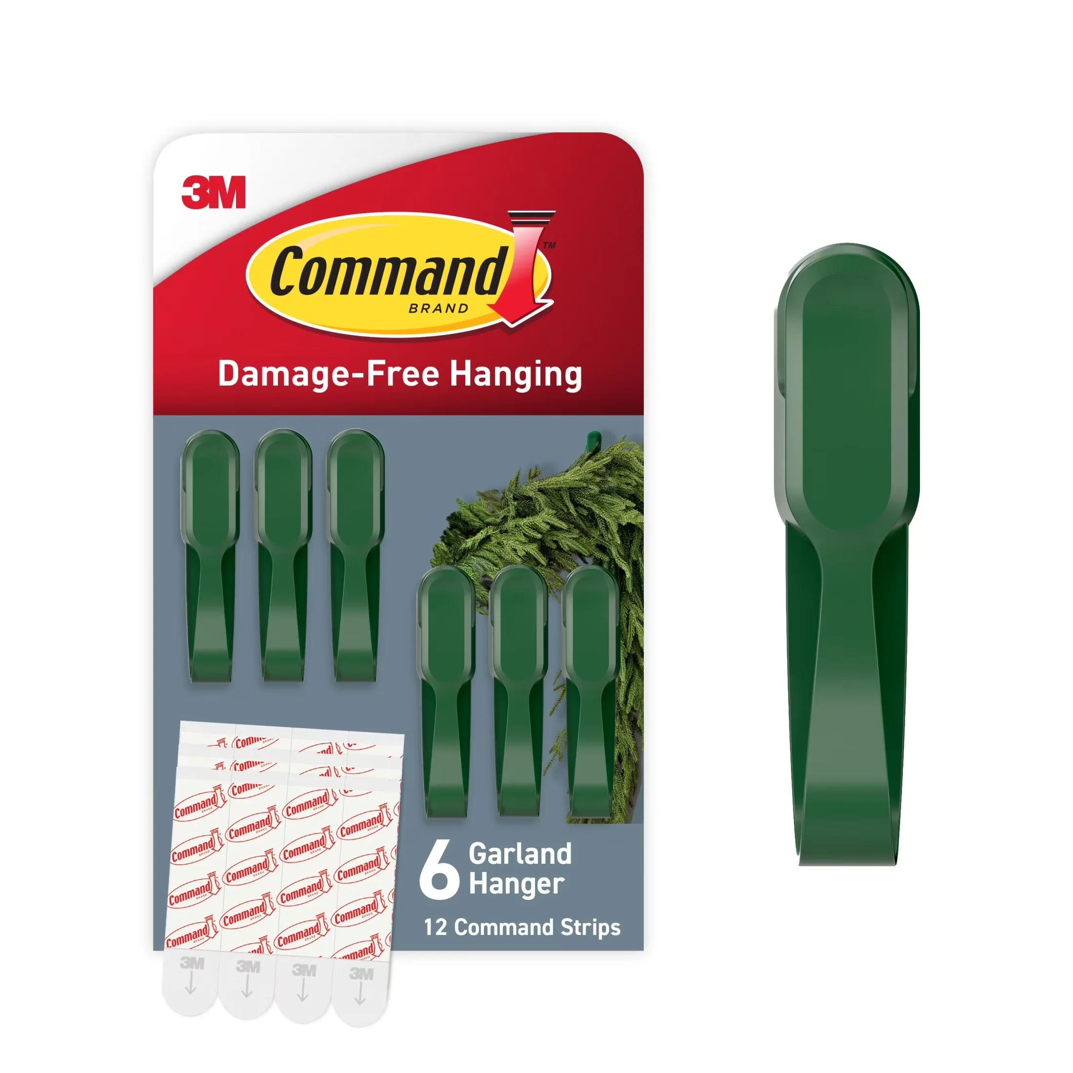 Professional Damage-Free Hanging with Easy Installation, Wall-Mountable - Plastic Green Model D7005A