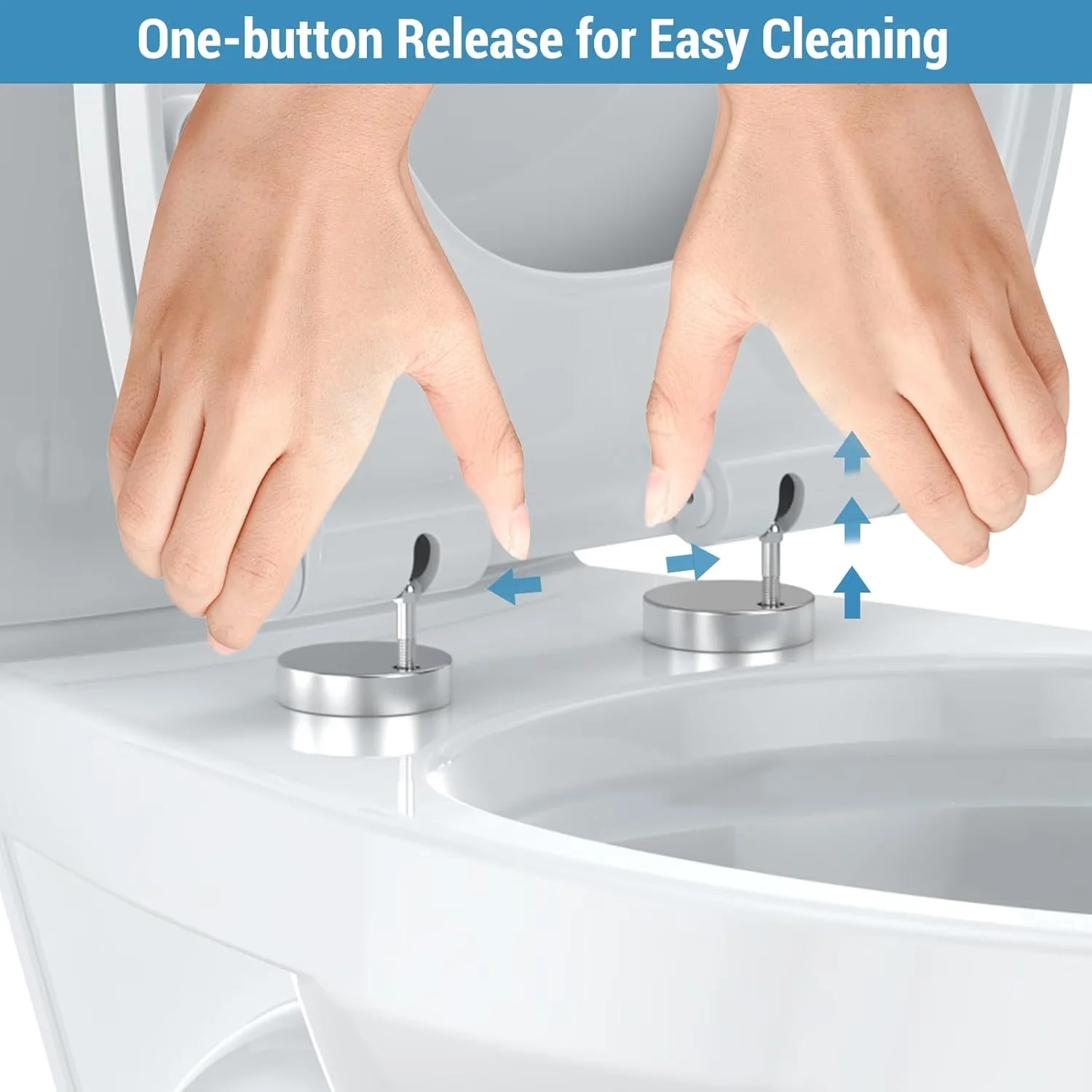 Sleek Toilet Seats And Lid with Magnetic, Size: Round, Elongated - Pp Elongated Model 3698C2