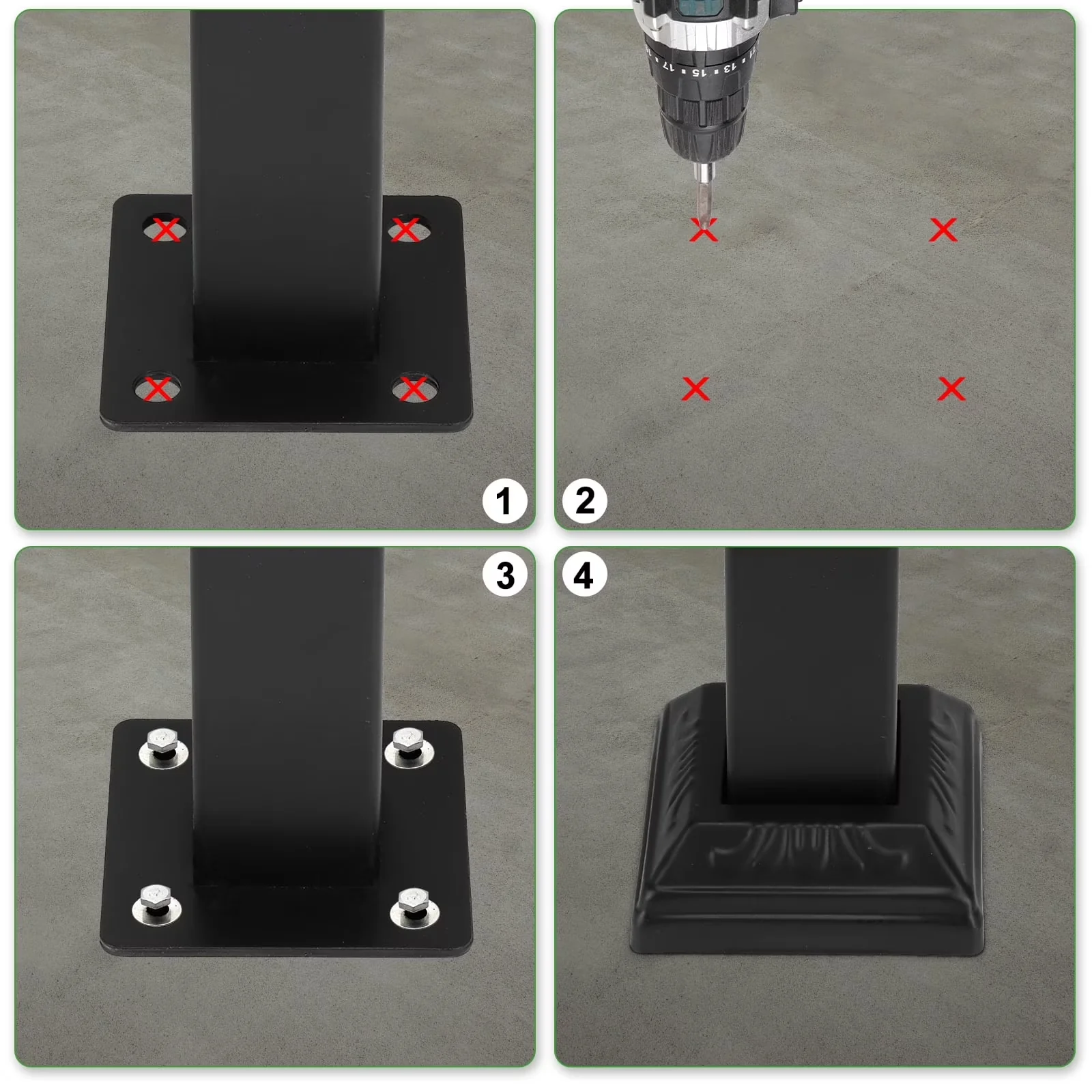 Building Material Essential with Anti-Rust - Black Wrought Iron Outdoor Model 557B97