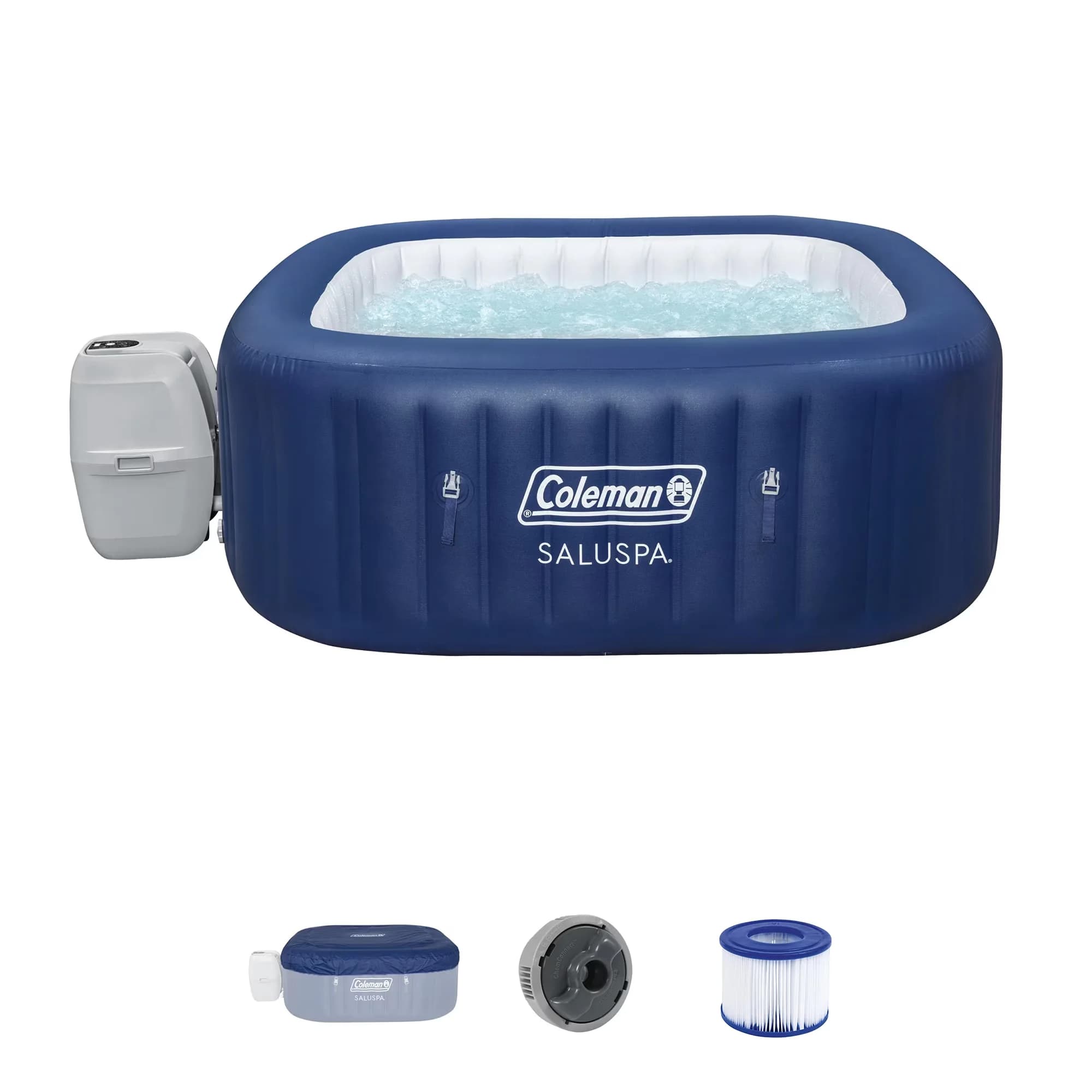 Hot Tub Professional with Inflatable, Energy Efficient - Blue Coleman - Heavy Duty Model E41B80