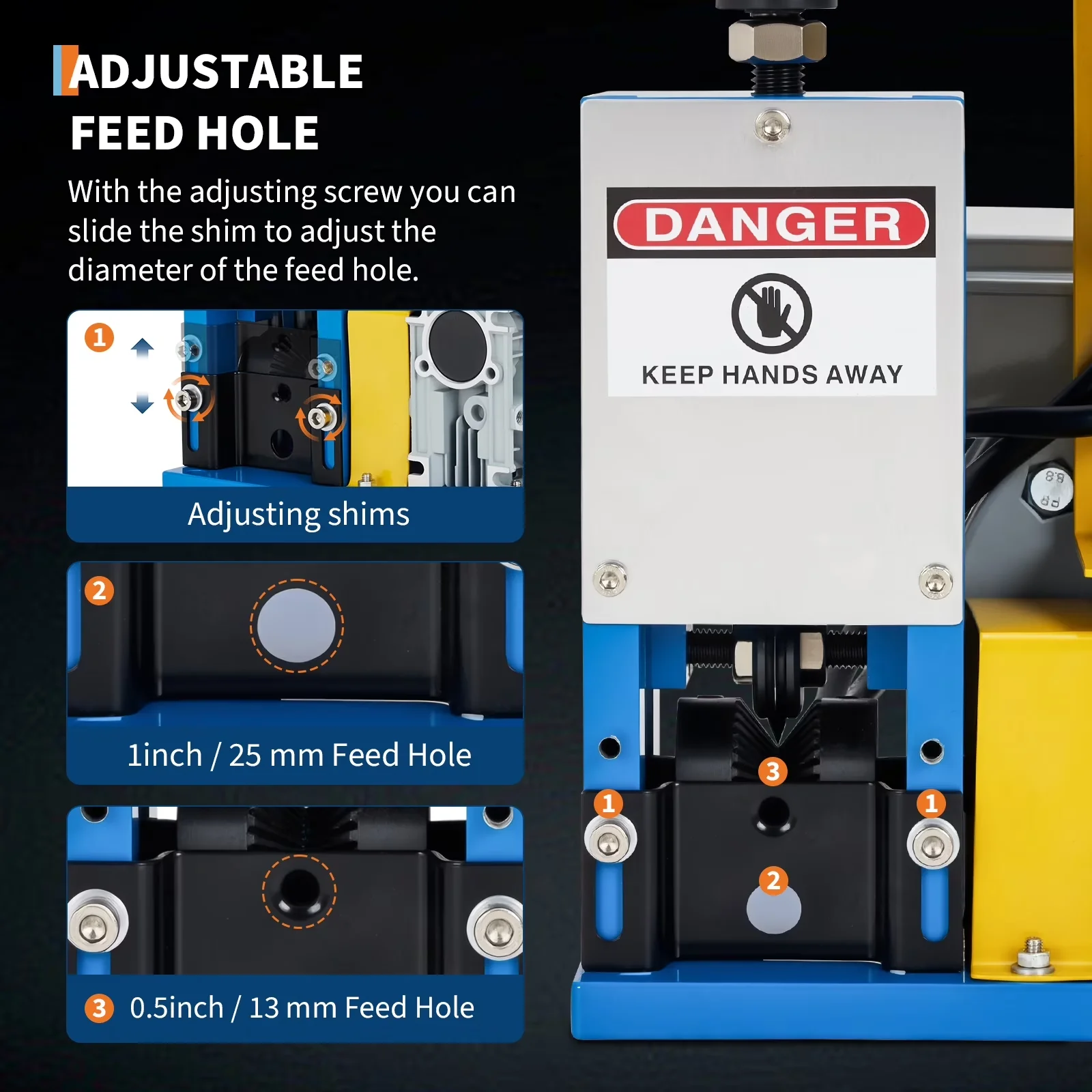 Versatile Woodworking with 370W, Compact, Electric Wire Stripper Machine - 1 channel Model E0729D