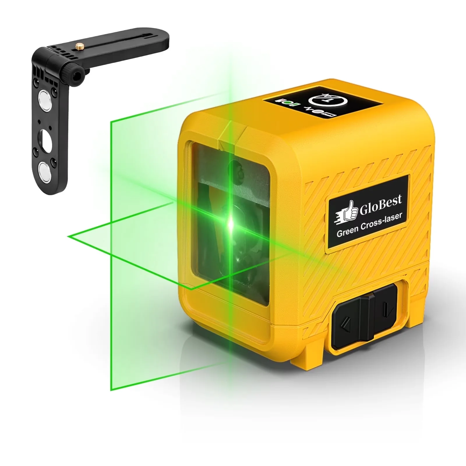Compact Measuring Layout with Durable, Lightweight, Portable Rechargeable Green Laser Level - Plastic Model 46E9FE