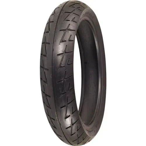Premium Motorcycle Tire with Dot Approved, 009 Raven Front 120/ - Black Model 7D6C6D