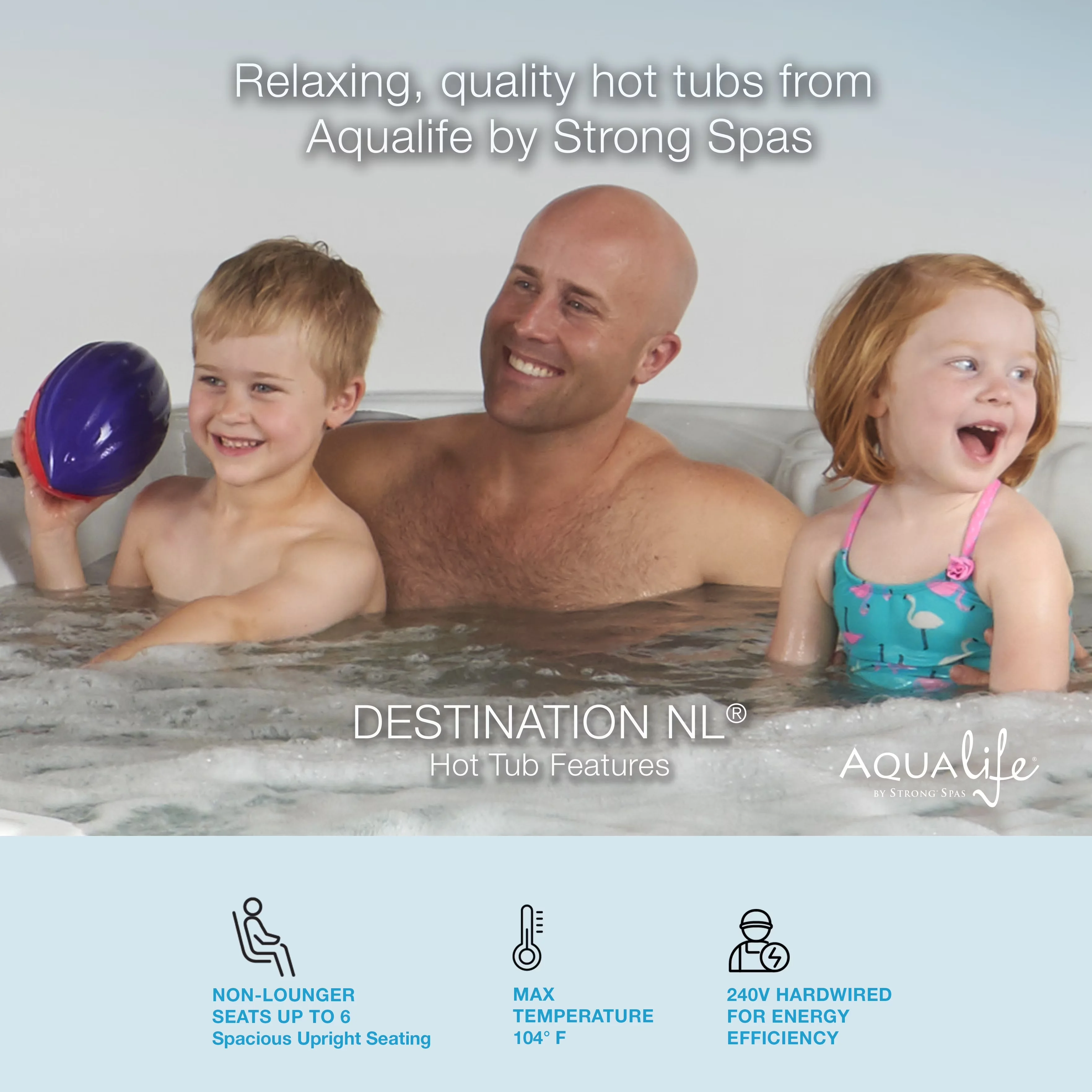 Modern Hot Tub with Uv Resistant, 59 Jets - Gray 80 - Reliable Performance Model B5FDBA