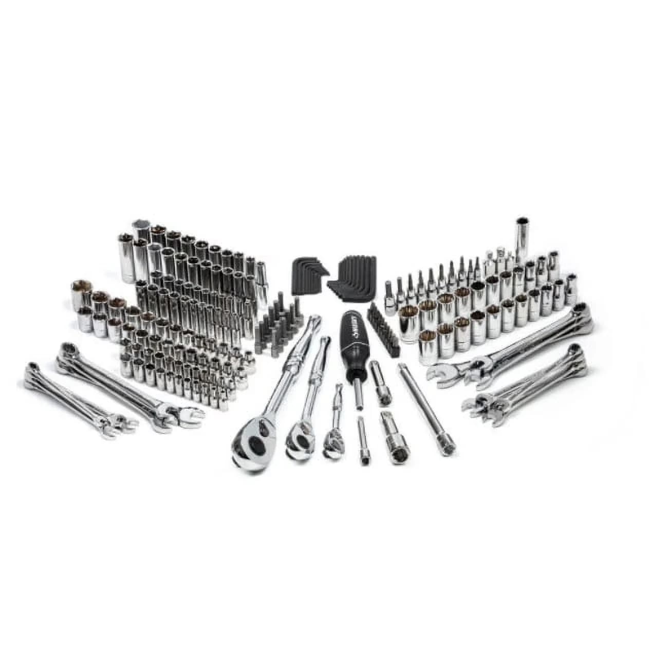 Durable Hand Tool Set with 194 Piece, Husky Mechanics - Multicolor H194MTS Model 421B48