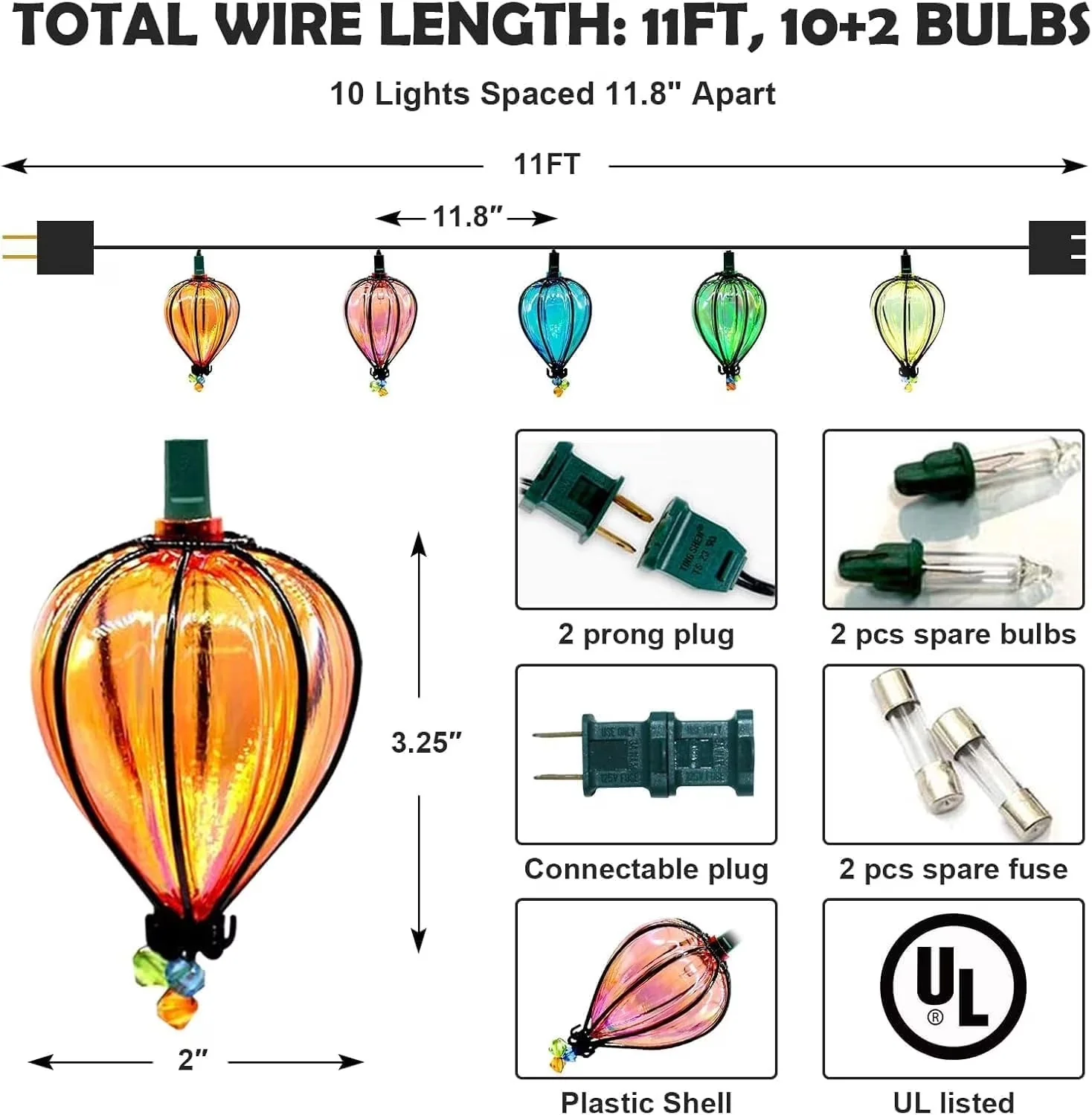 Premium Novelty Light with LED, Blinking Lights - Multicolor for Indoor, Outdoor Model E70E34