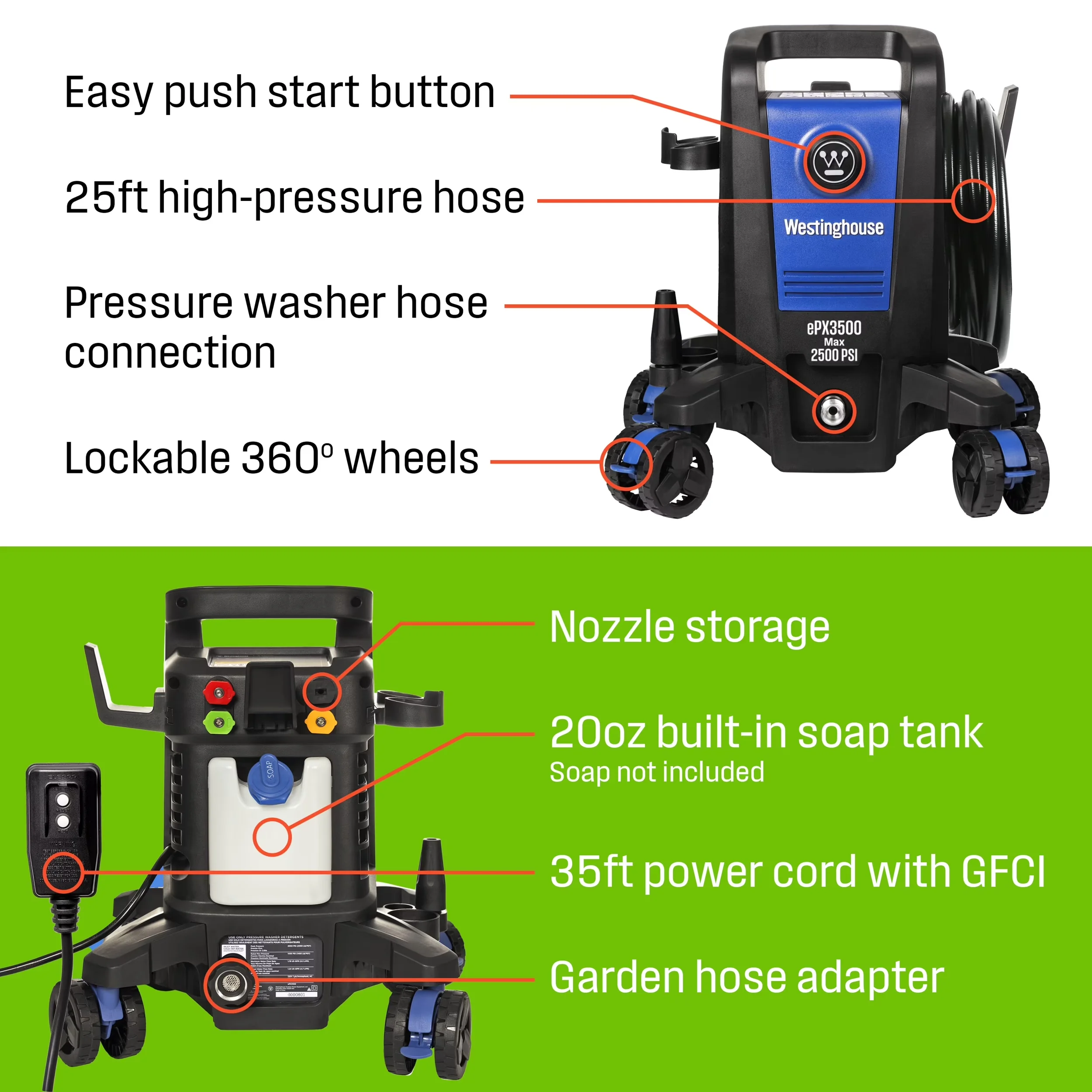 Pressure Washer Reliable with Quick Connect Tips - Electric for Home and Office Model 703C86