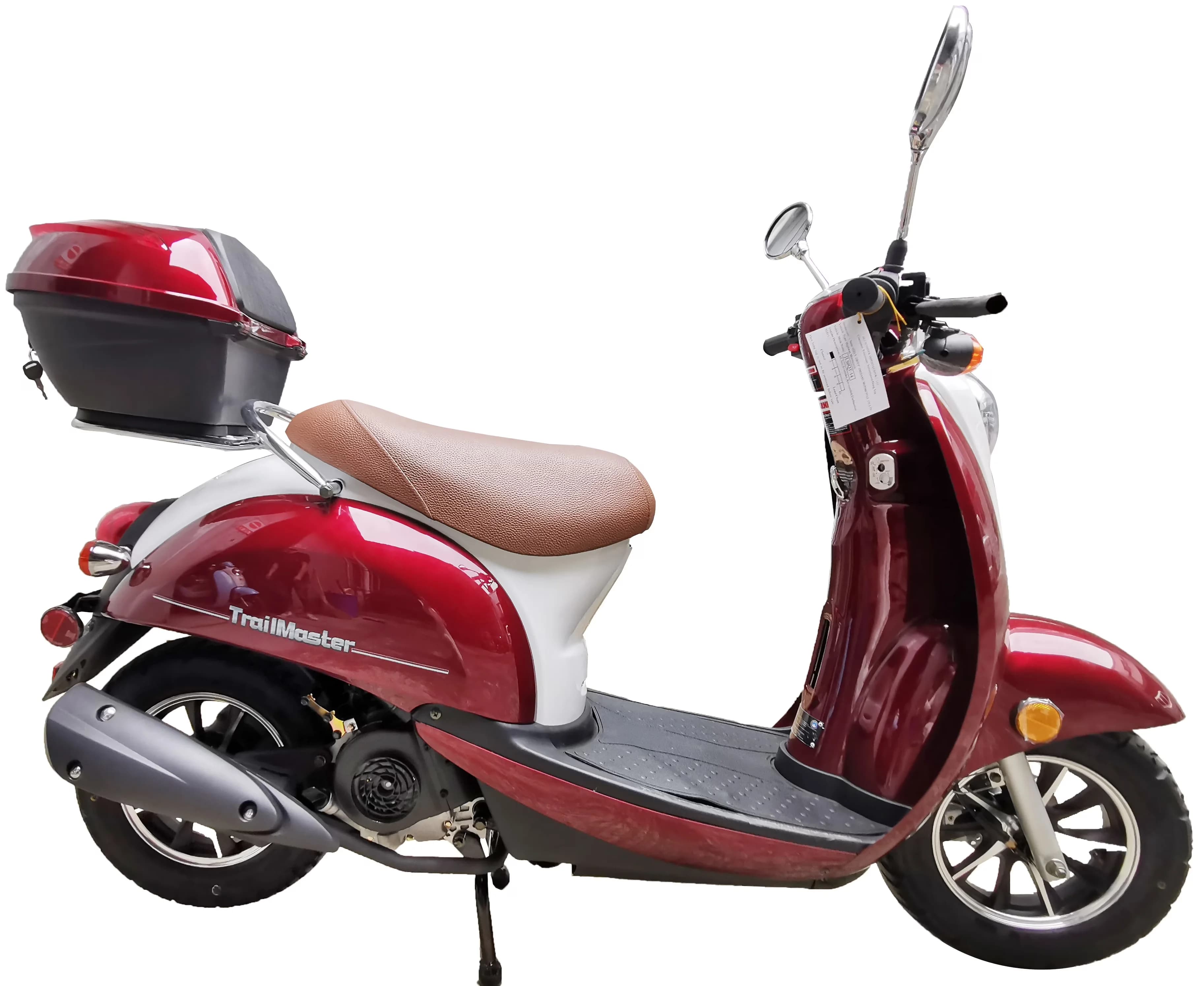Stylish Scooter with Headlights, 49cc 4-Stroke Engine, Red) - Red 50N - Essential Collection Model DBE7EB