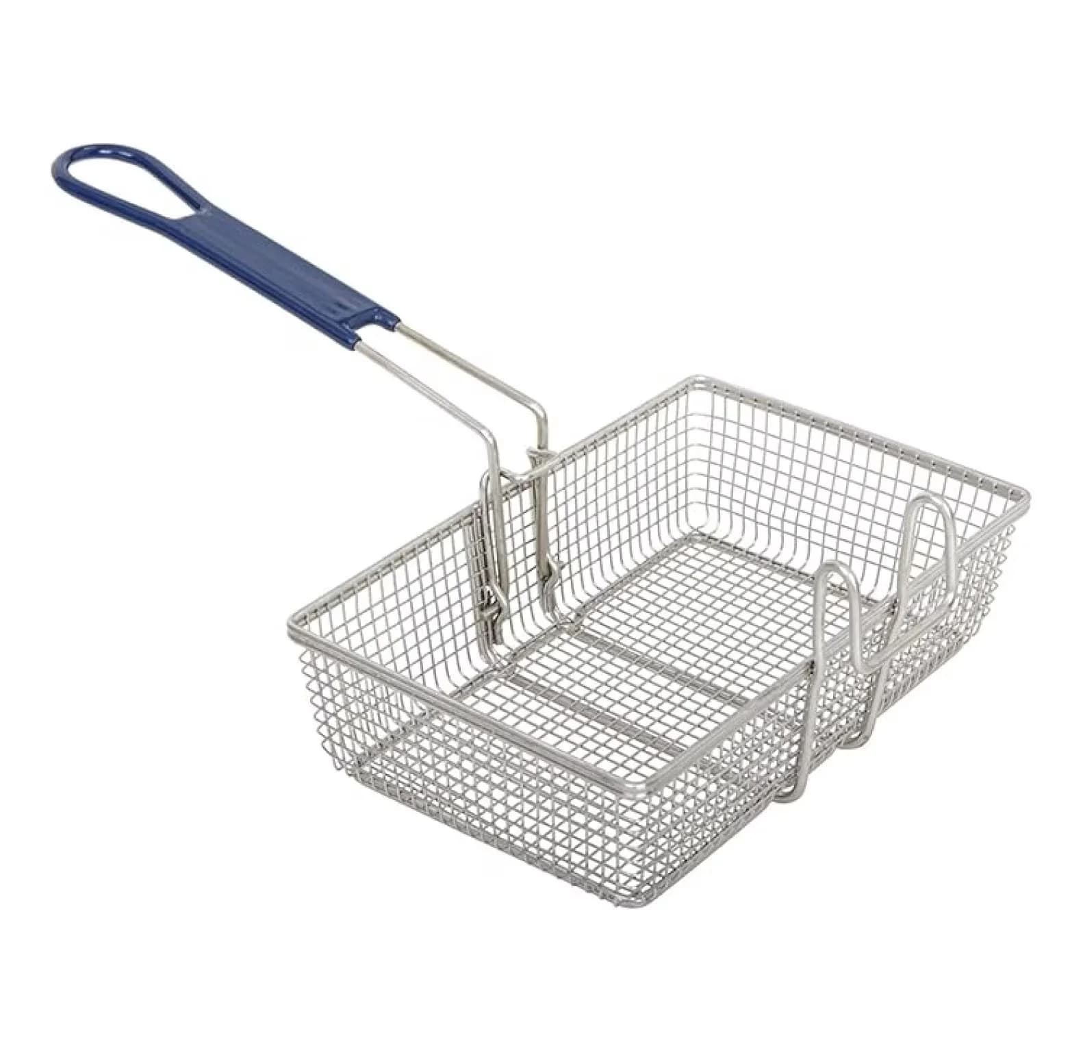 Efficient Outdoor Fryer with Basket size: 7.5-in x 11-in x 3.5-in, Cool Touch Handle - Stainless Model A4D3AD