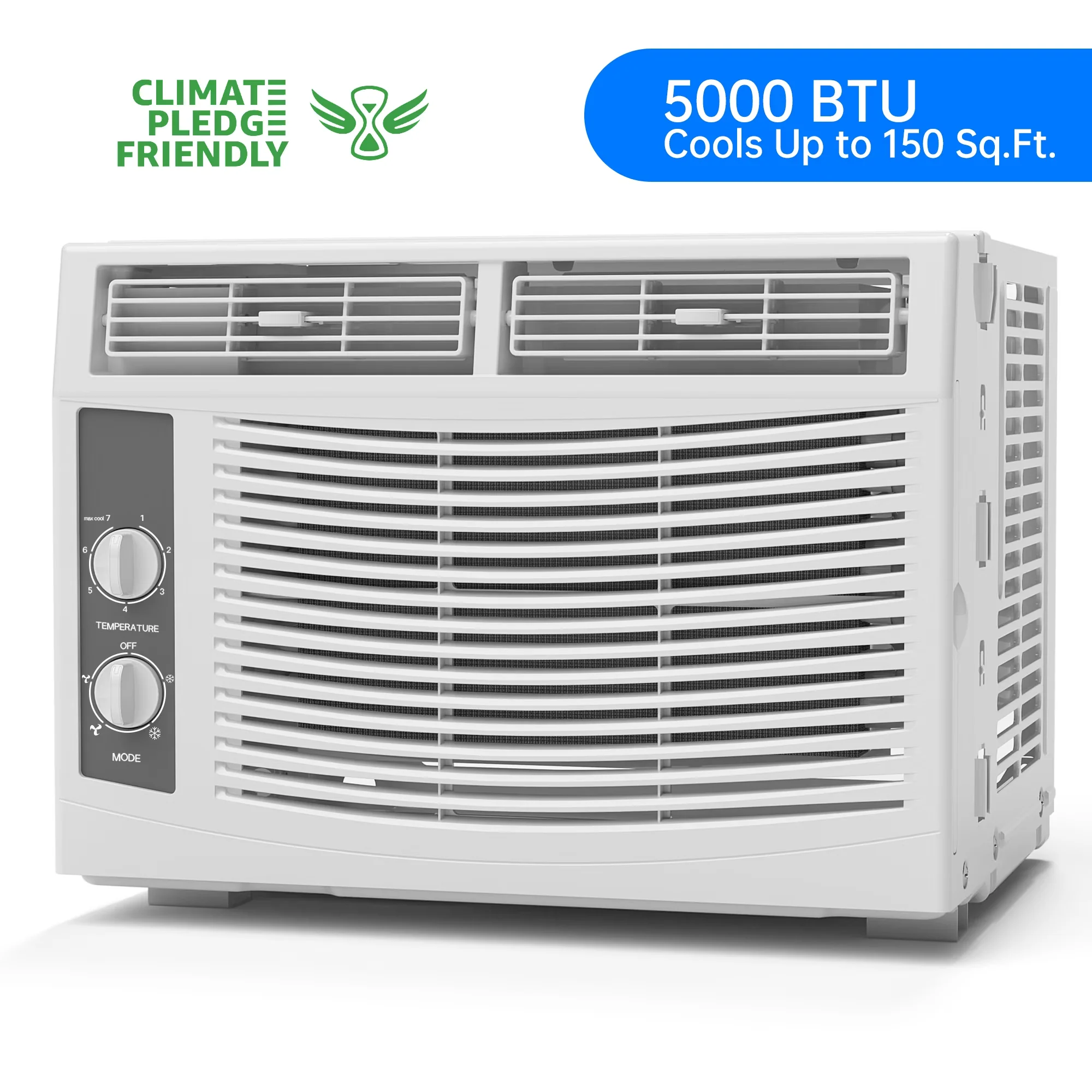 Air Conditioner Versatile with 5000 BTU, Mechanical Control, 5000 BTU Window Easy Cool for Small - Model B13102
