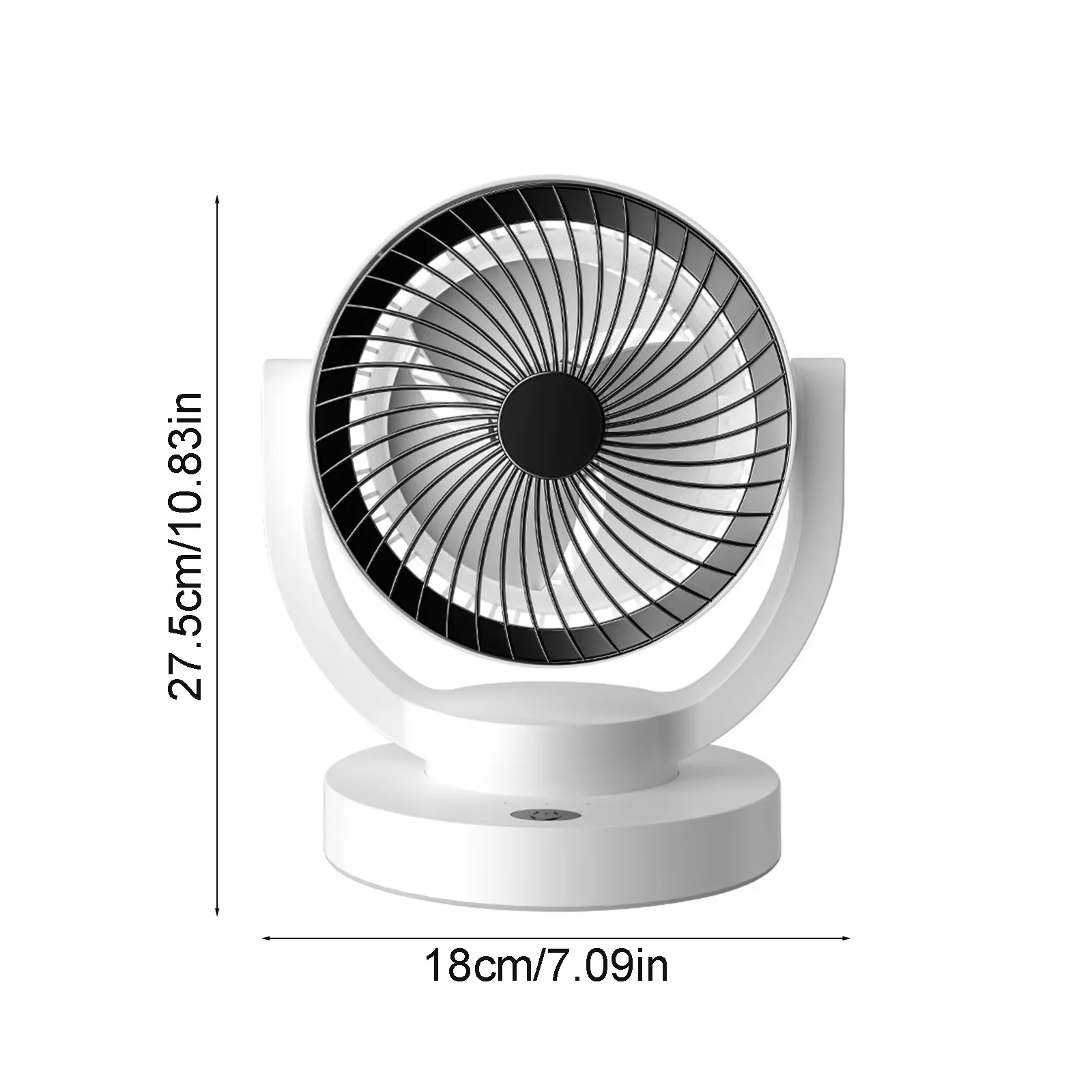 Durable Fans In Cooling with Battery, Convertible, Adjustable Height - Plastic White for Home Model 6A1CCF