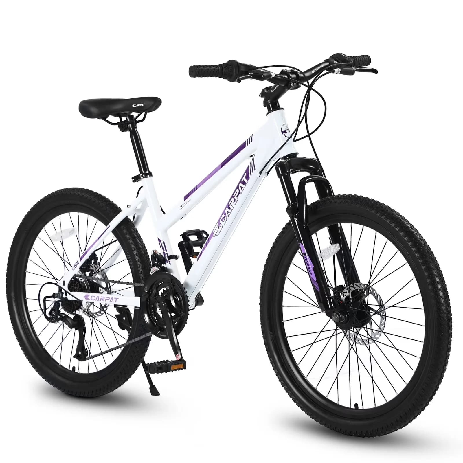 Essential Kids Bike with Adjustable Seat, 26-inch Wheels, Adults Mountain - White Model 88E17C