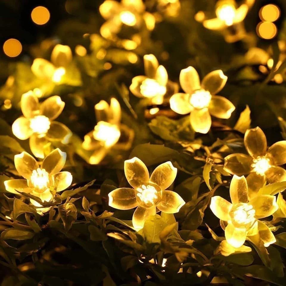 Quality Novelty Light with Solar, Solar String Sakura - Pink - Low Maintenance Model AB4E8E