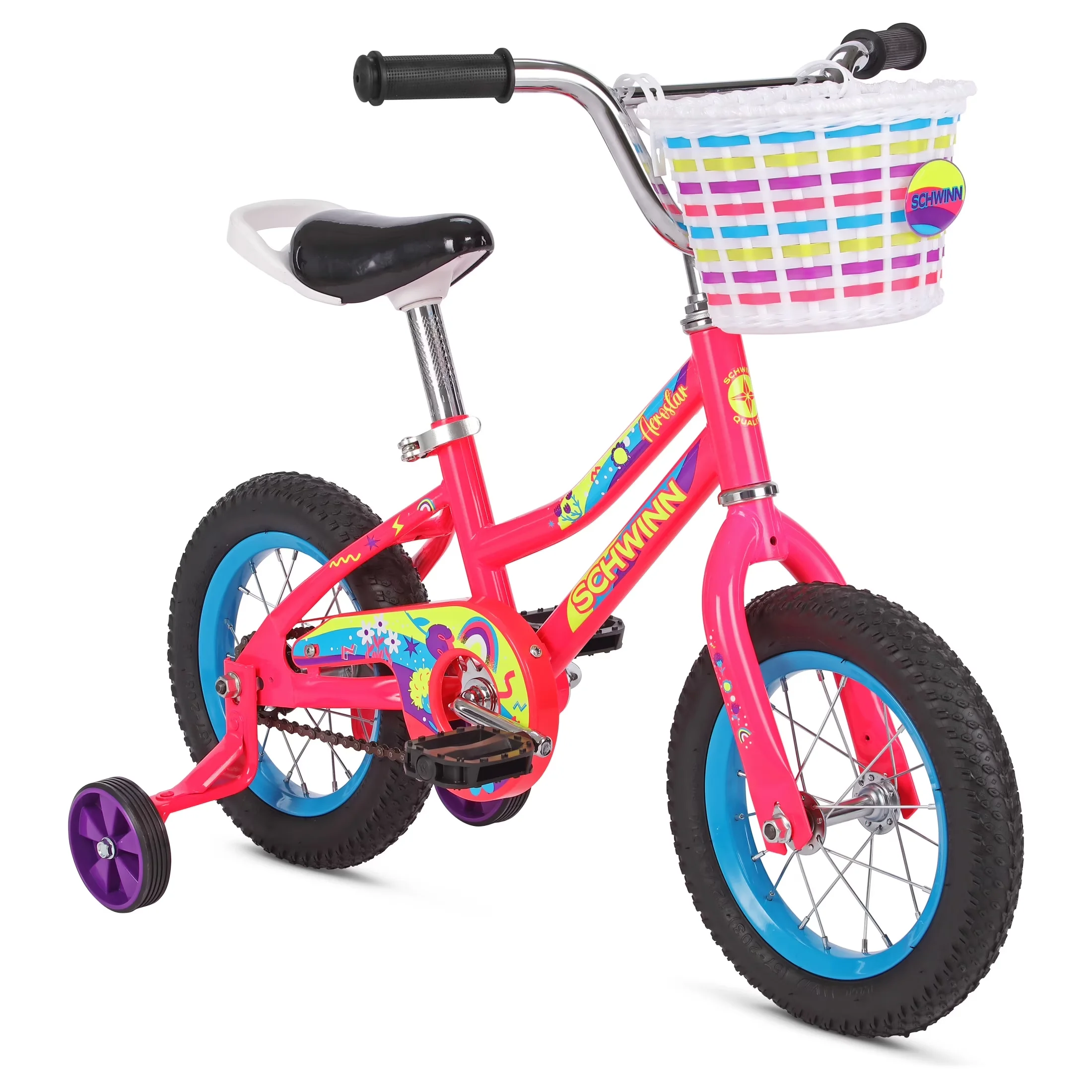 Stylish Kids Bike with Adjustable Seat Height, Ages 2-4 Years, Aerostar 12-in. Children's - Pink Model A98177