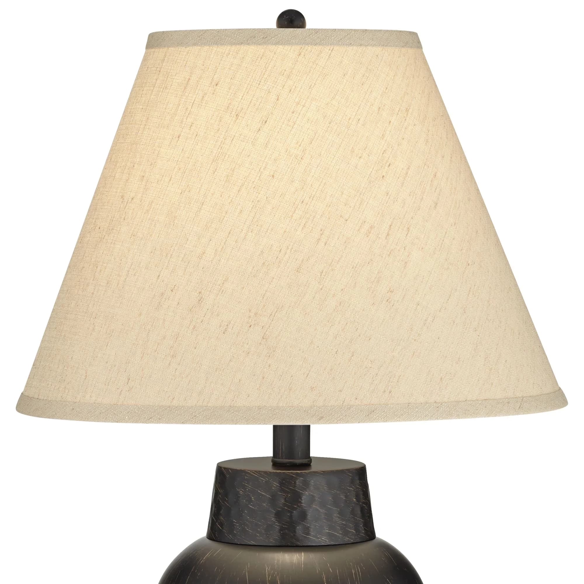 Table Lamp Stylish with LED, Modern - Metal Brown Auburn - Contemporary Style Model 44E8BA